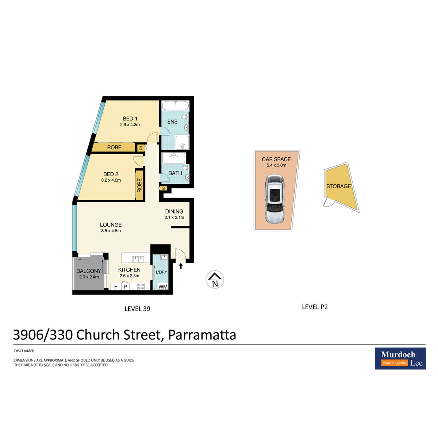 Floorplan of Homely unit listing, 3906/330 Church Street, Parramatta NSW 2150