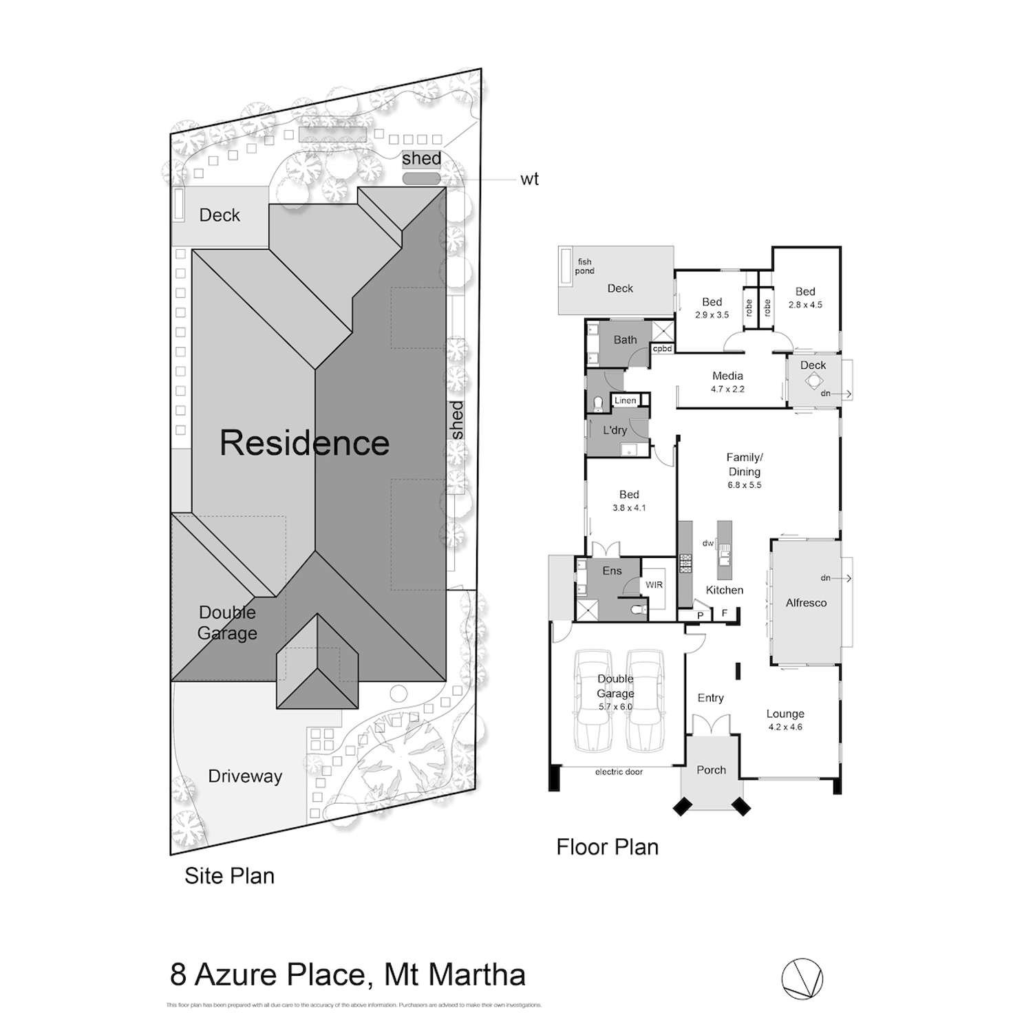 Floorplan of Homely house listing, 8 Azure Place, Mount Martha VIC 3934