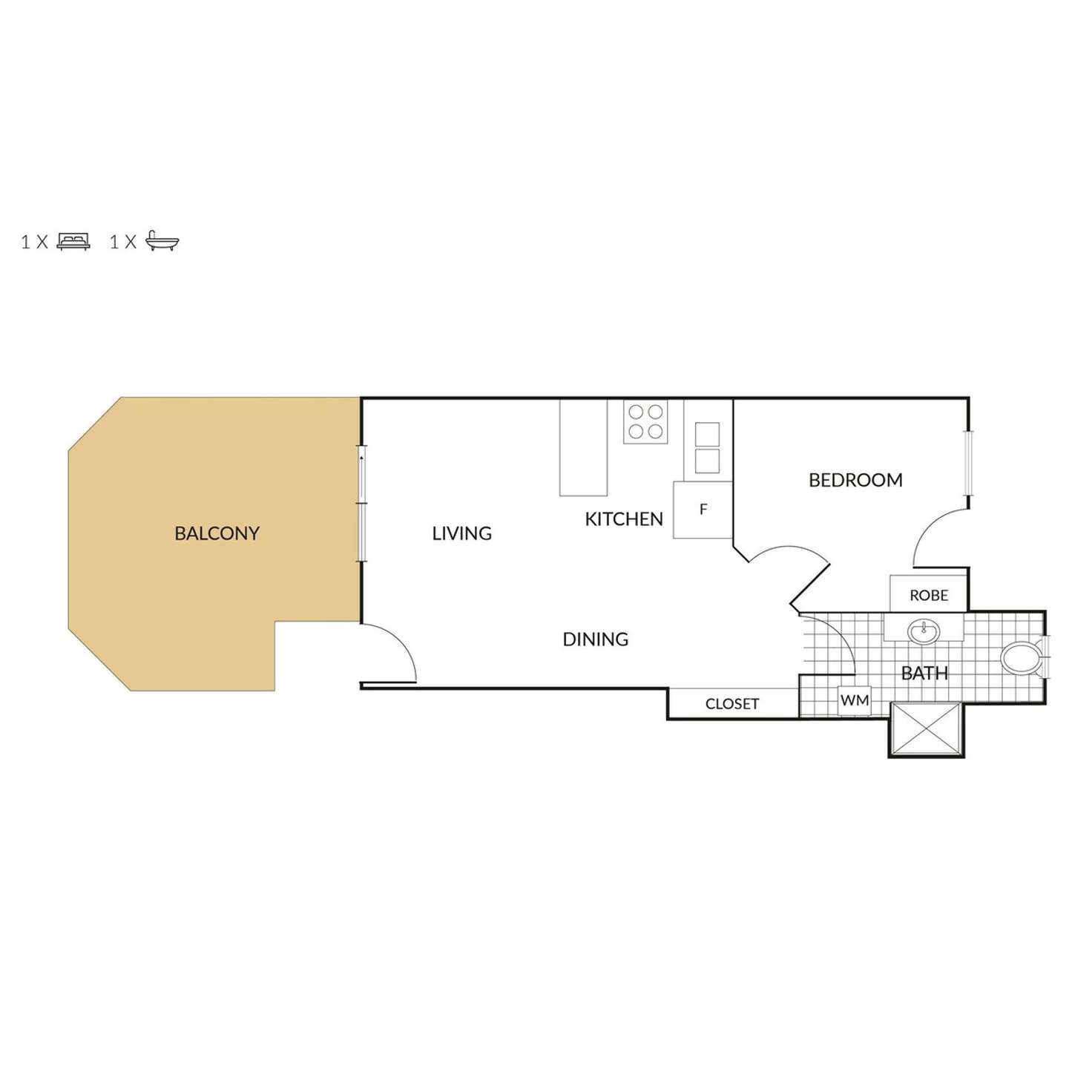 Floorplan of Homely apartment listing, 4/166 James Street, New Farm QLD 4005