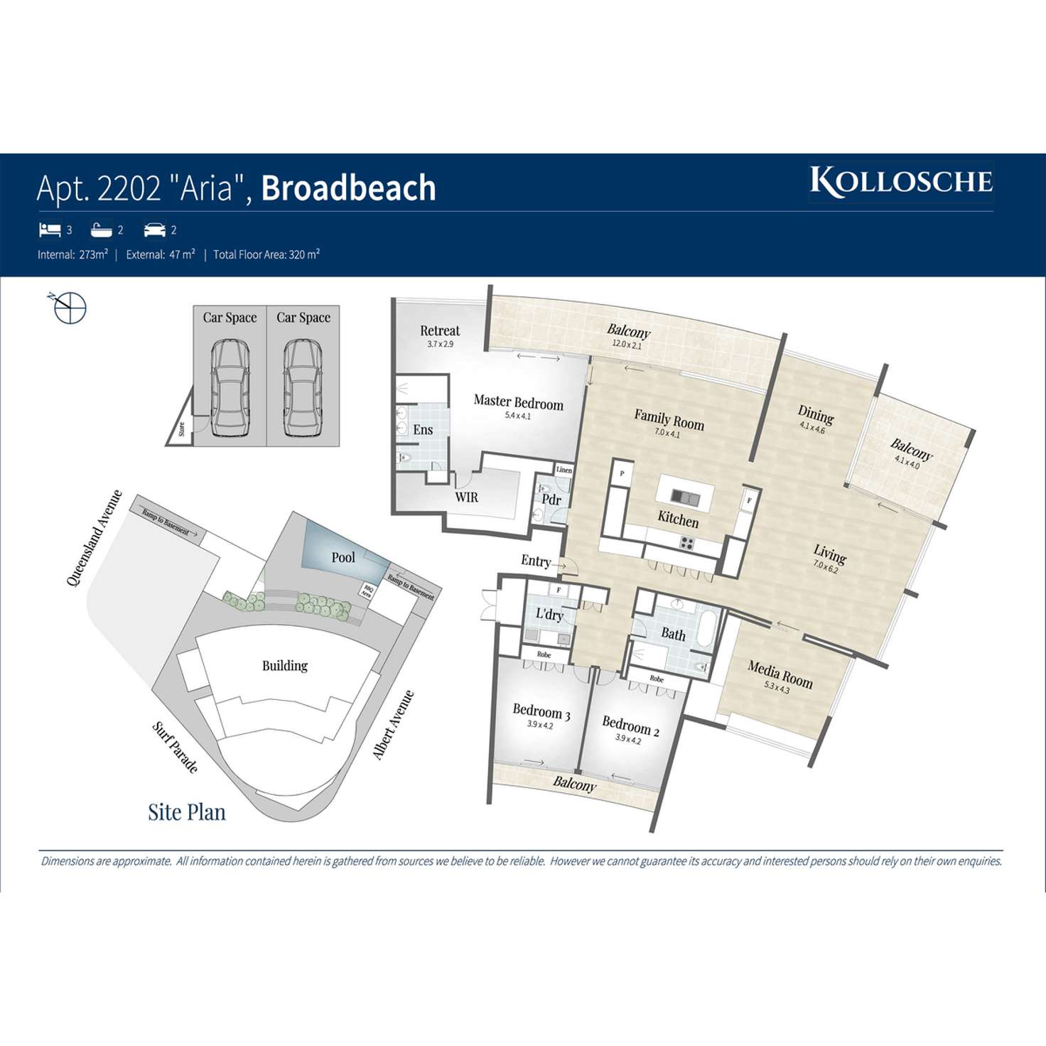 Floorplan of Homely apartment listing, 2202/17 Albert Avenue, Broadbeach QLD 4218