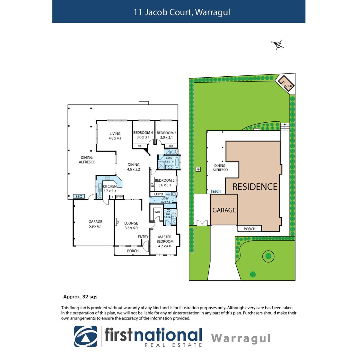 Floorplan of Homely house listing, 11 Jacob Court, Warragul VIC 3820