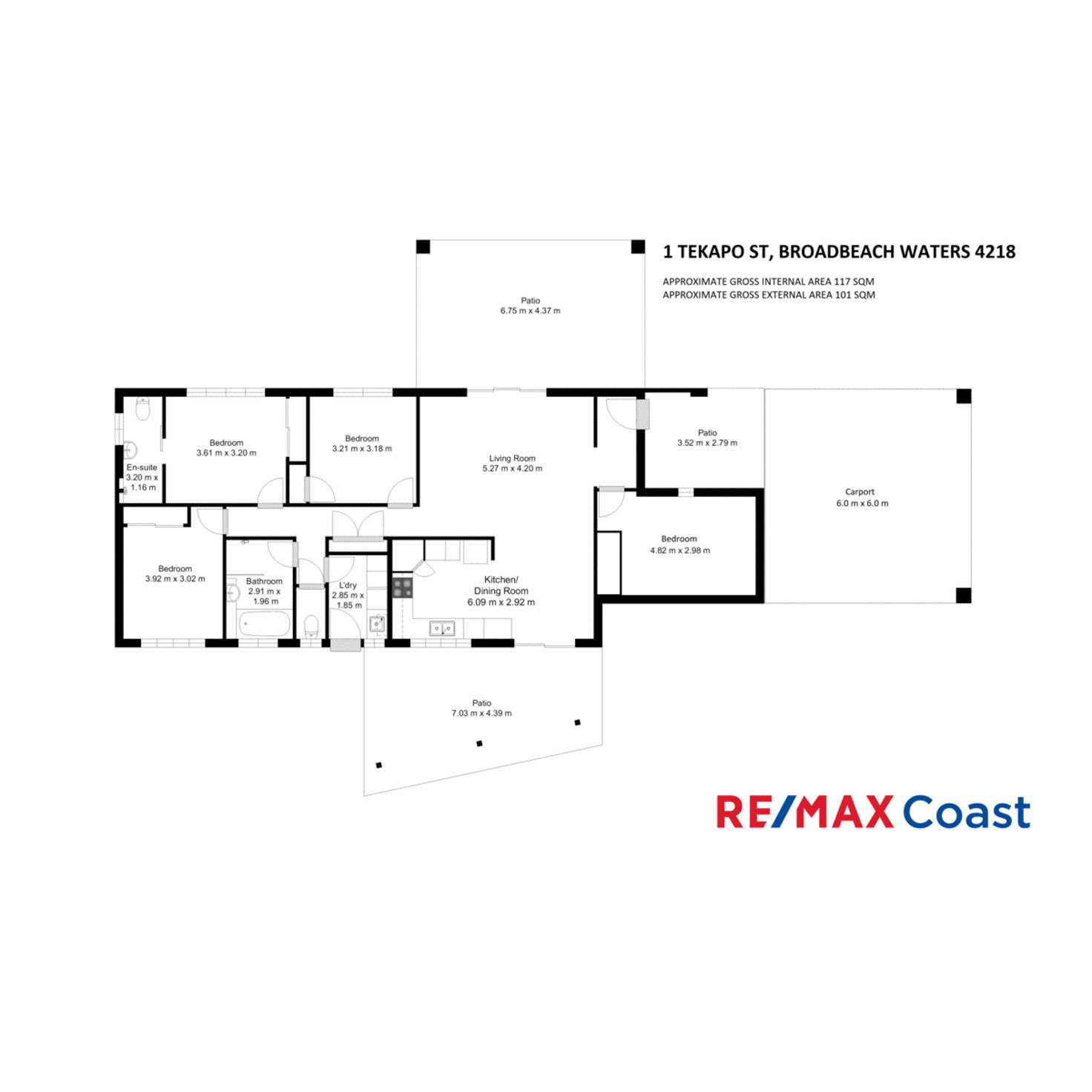 Floorplan of Homely house listing, 1 Tekapo Street, Broadbeach Waters QLD 4218