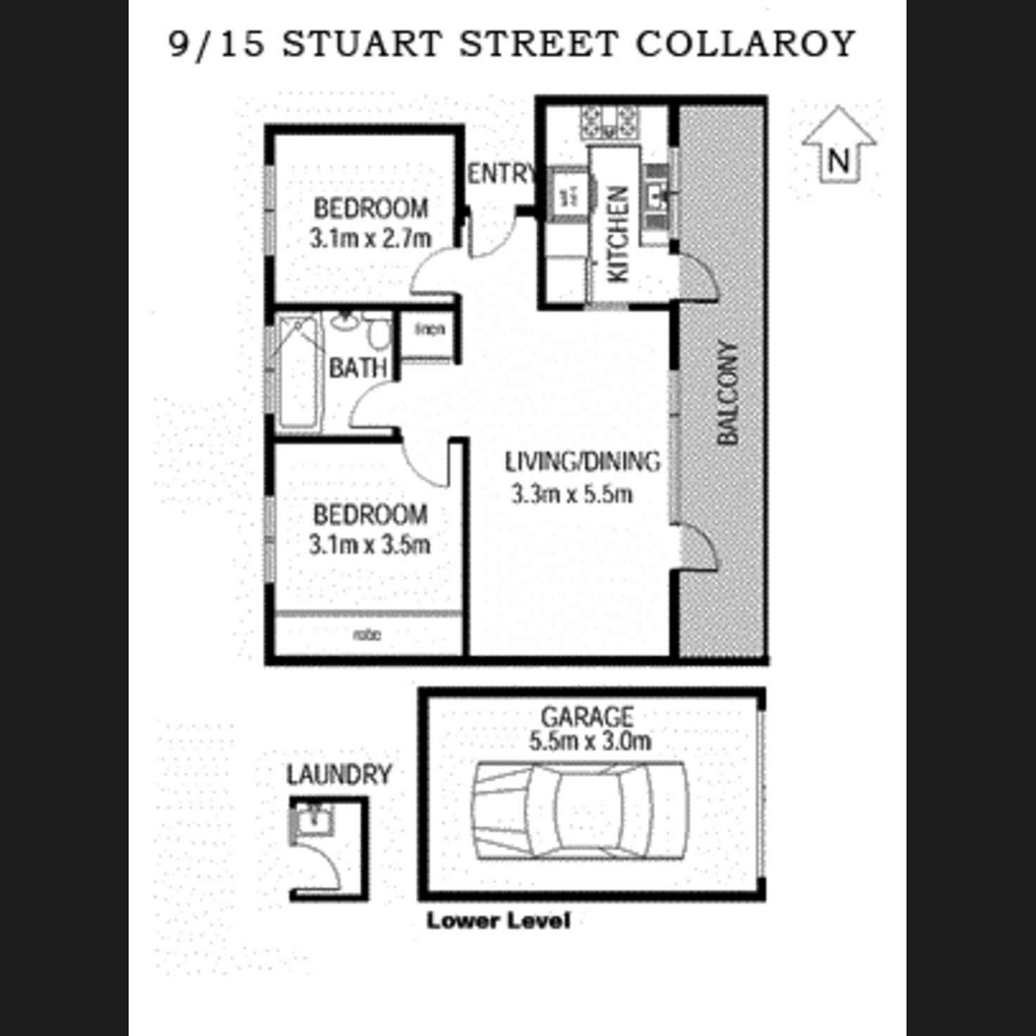 Floorplan of Homely apartment listing, 9/15 Stuart Street, Collaroy NSW 2097