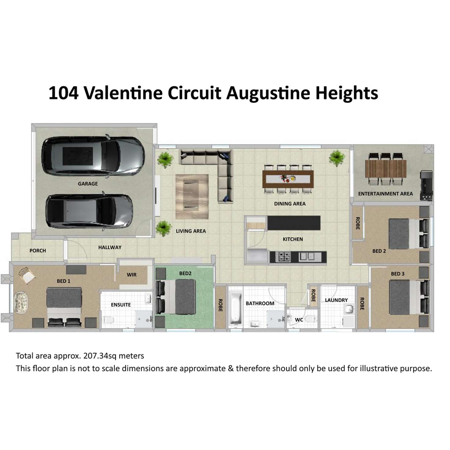 Floorplan of Homely house listing, 104 Valentine Circuit, Augustine Heights QLD 4300