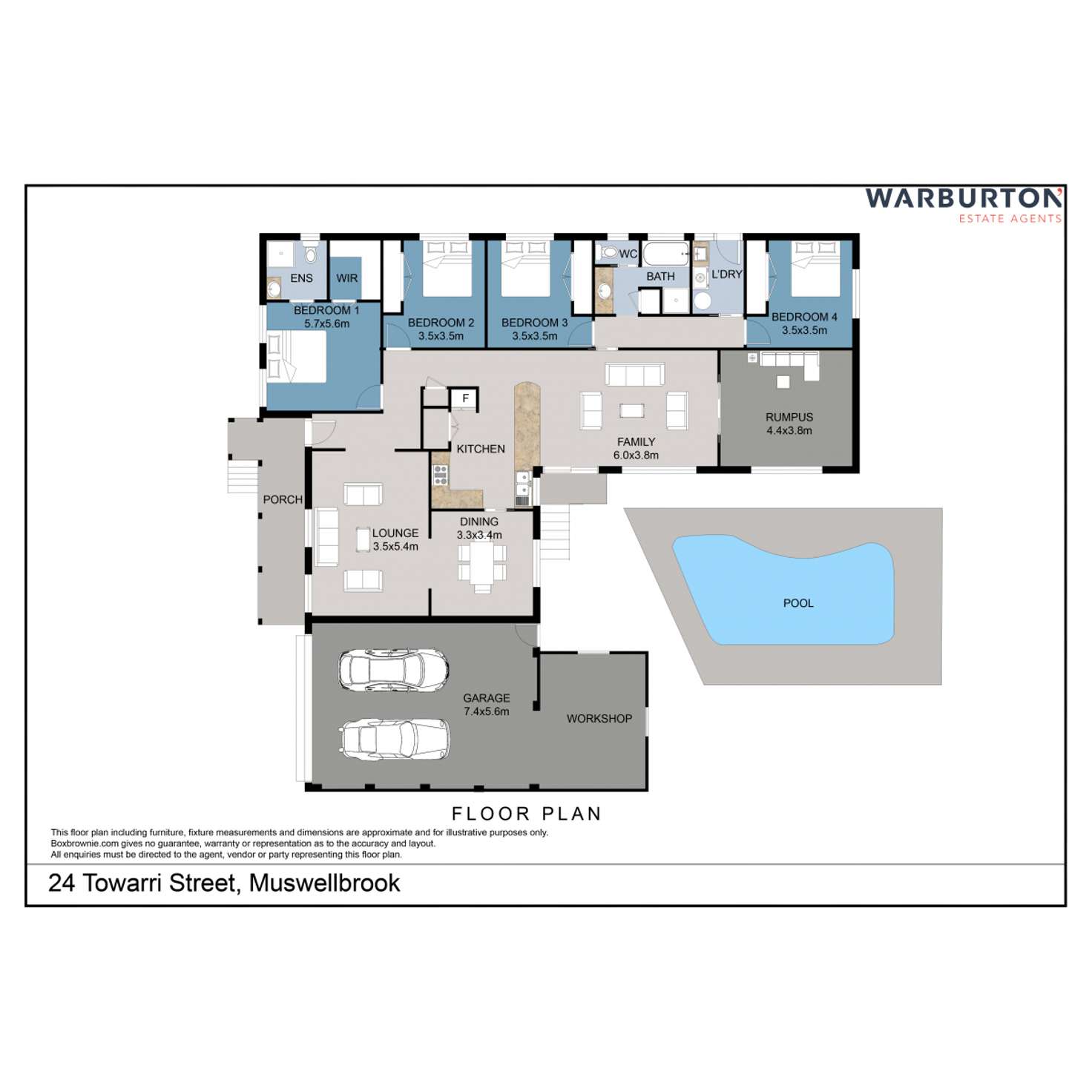 Floorplan of Homely house listing, 24 Towarri Street, Muswellbrook NSW 2333