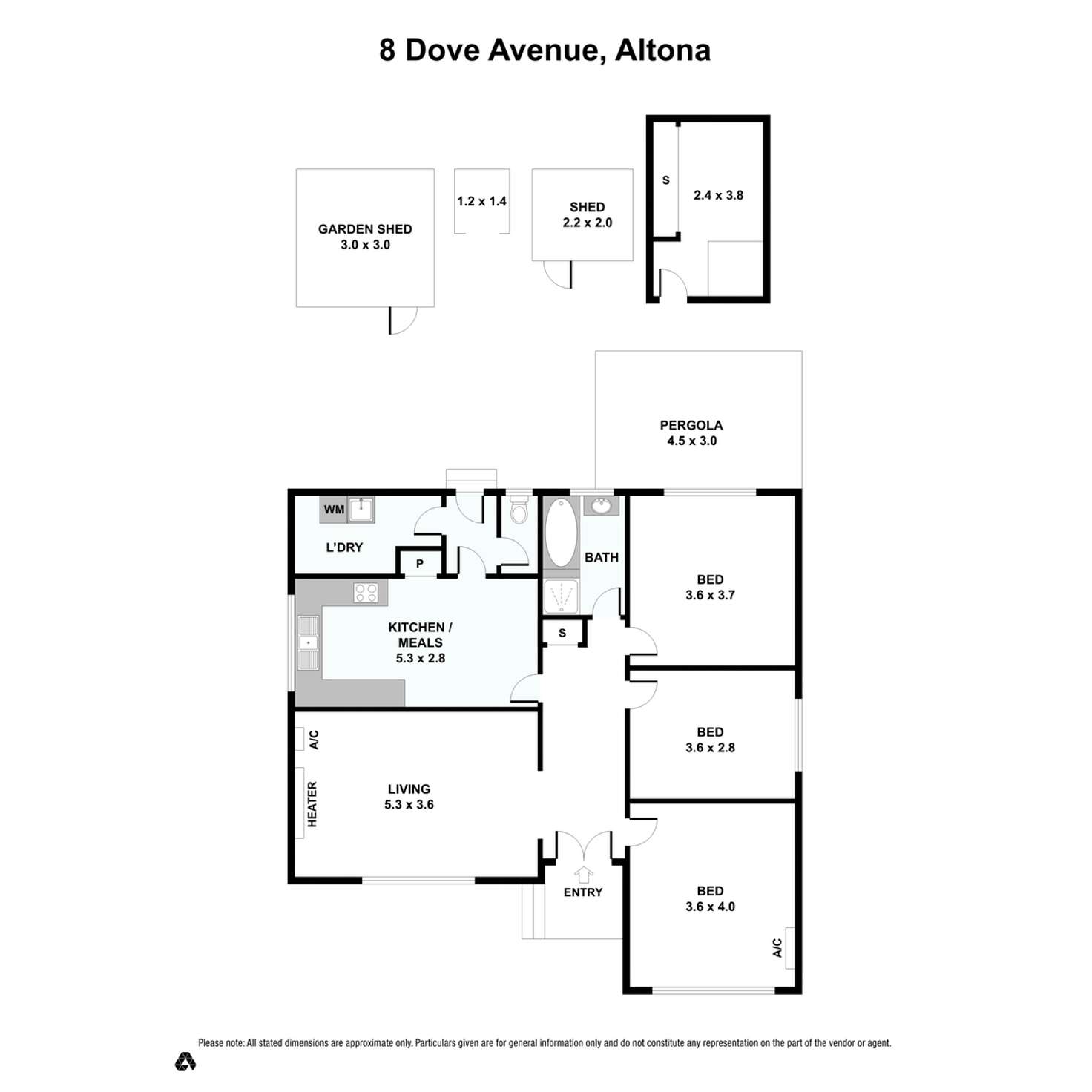 Floorplan of Homely house listing, 8 Dove Avenue, Altona VIC 3018