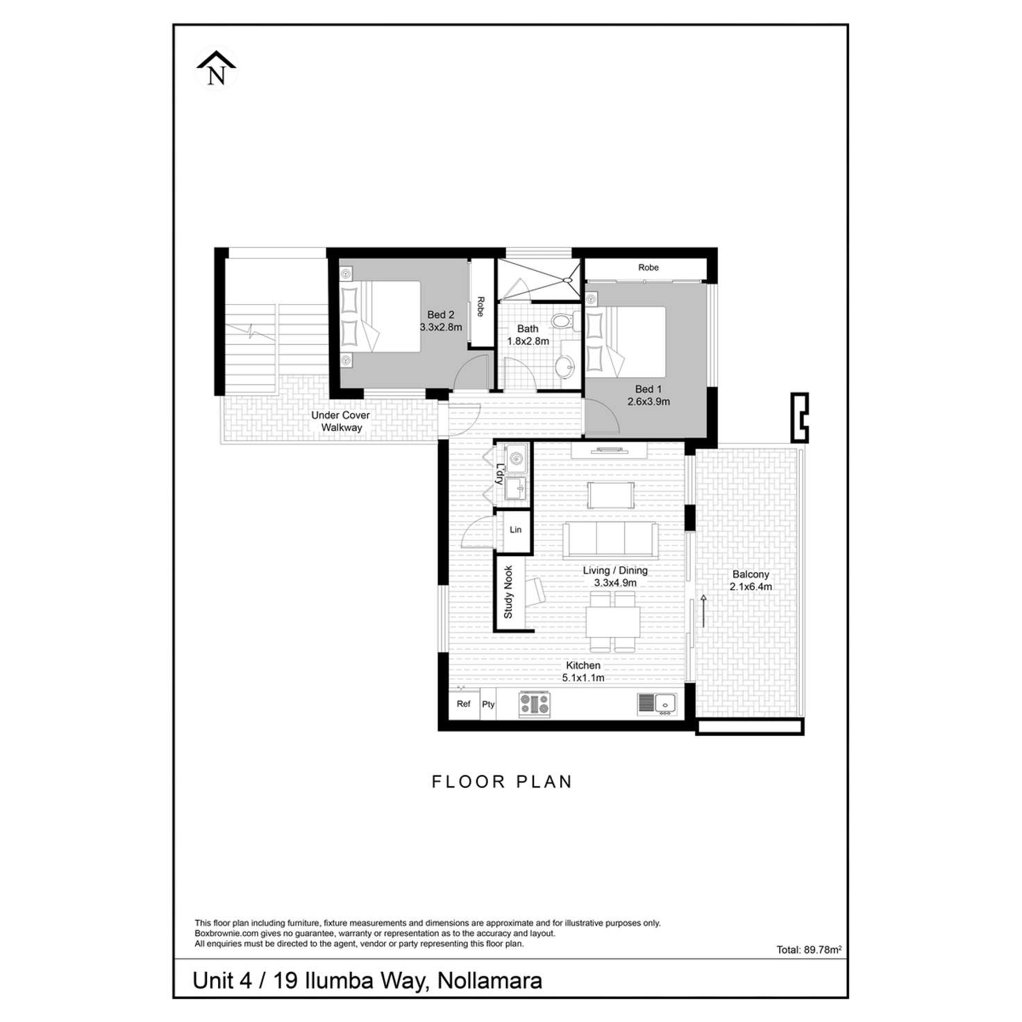 Floorplan of Homely apartment listing, 4/19 Ilumba Way, Nollamara WA 6061