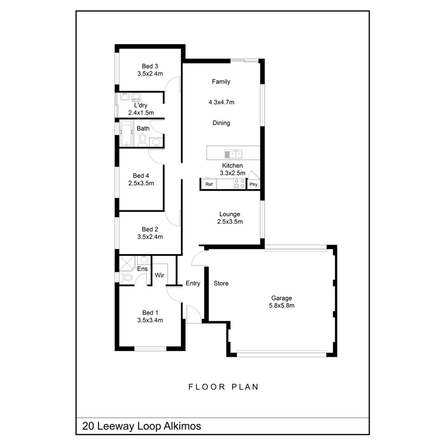 Floorplan of Homely house listing, 20 Leeway Loop, Alkimos WA 6038
