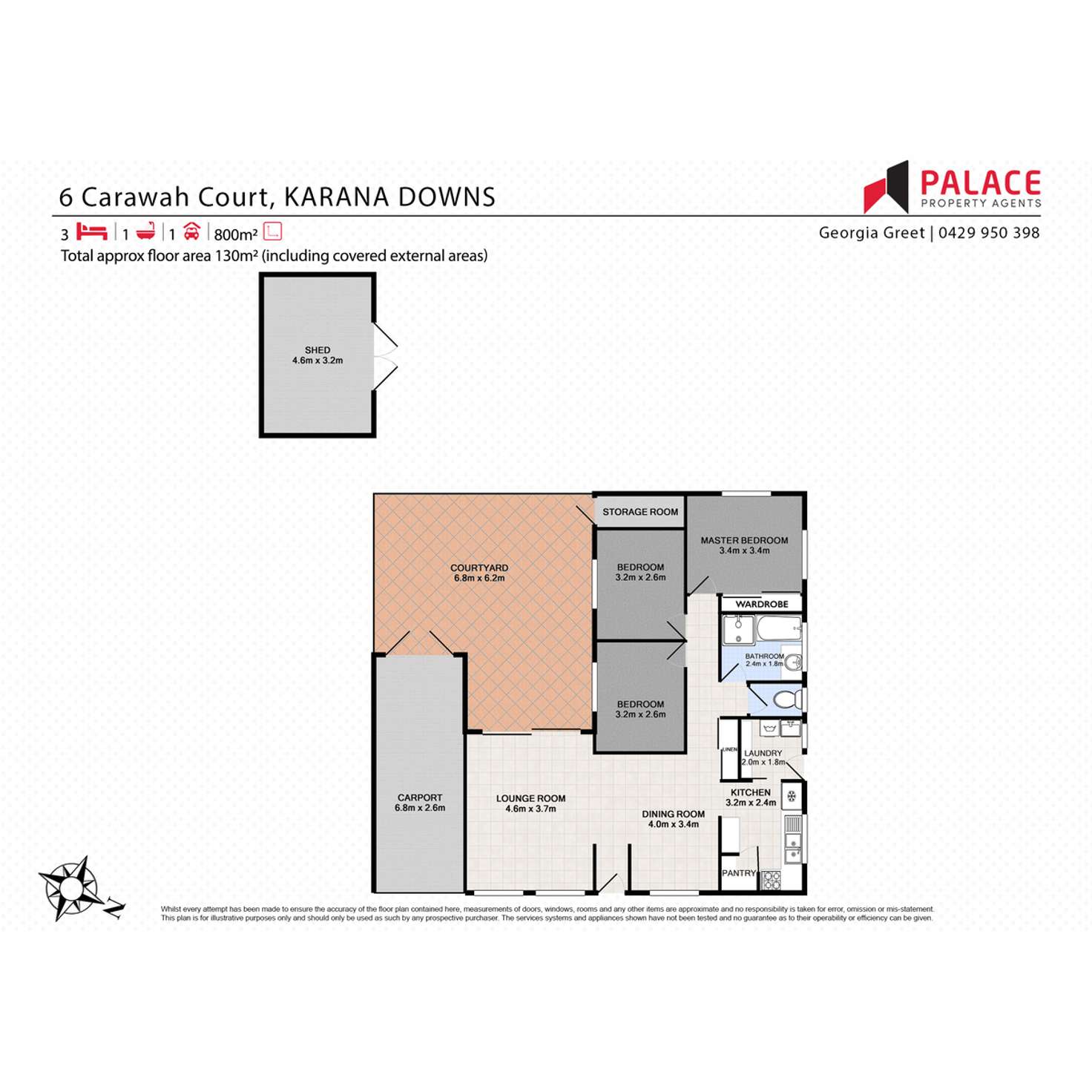 Floorplan of Homely house listing, 6 Carawah Court, Karana Downs QLD 4306
