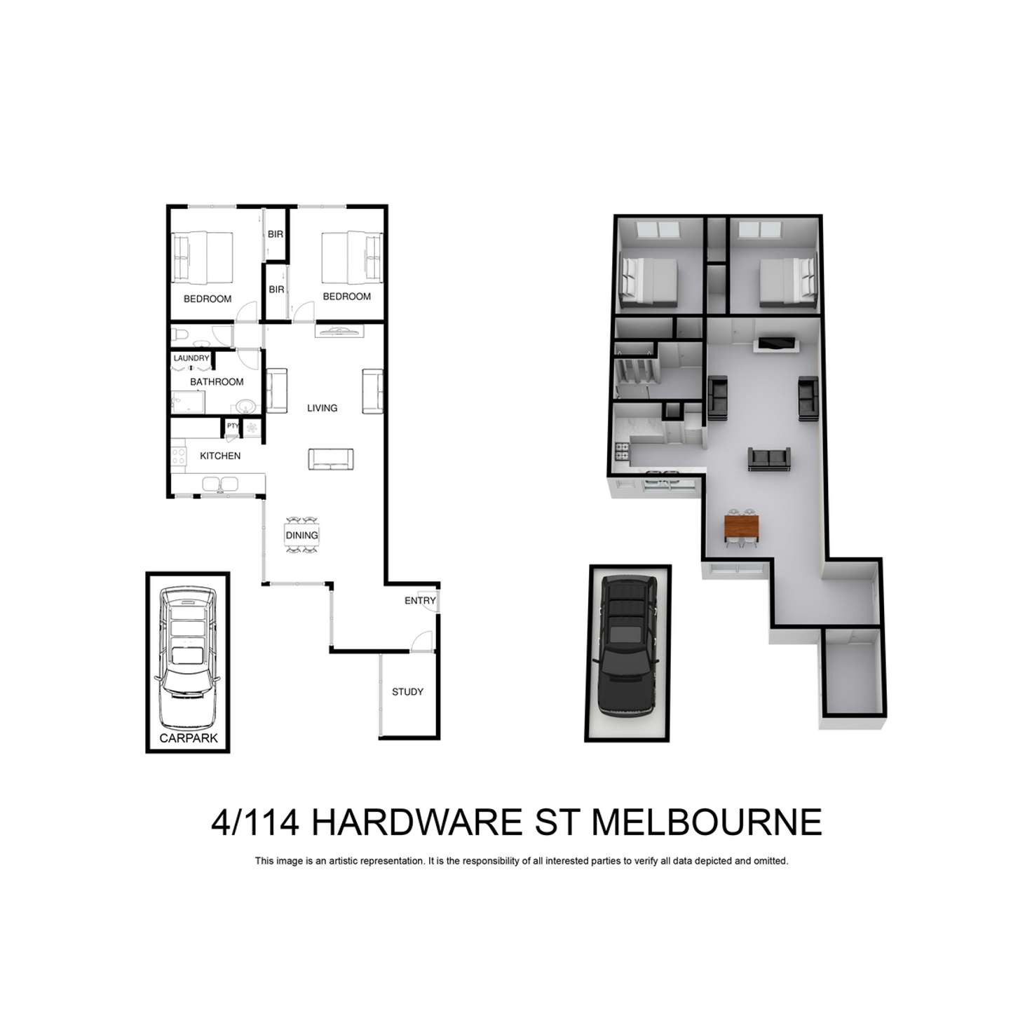 Floorplan of Homely apartment listing, 4/114 Hardware Street, Melbourne VIC 3000