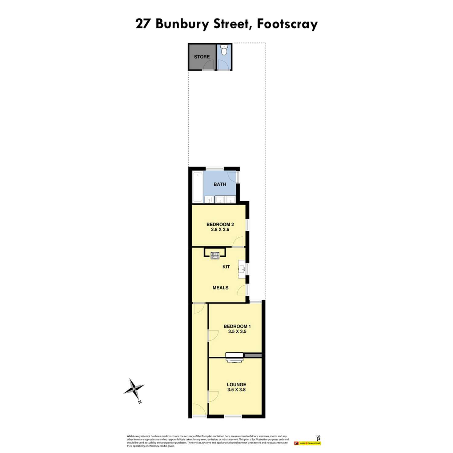 Floorplan of Homely house listing, 27 Bunbury Street, Footscray VIC 3011