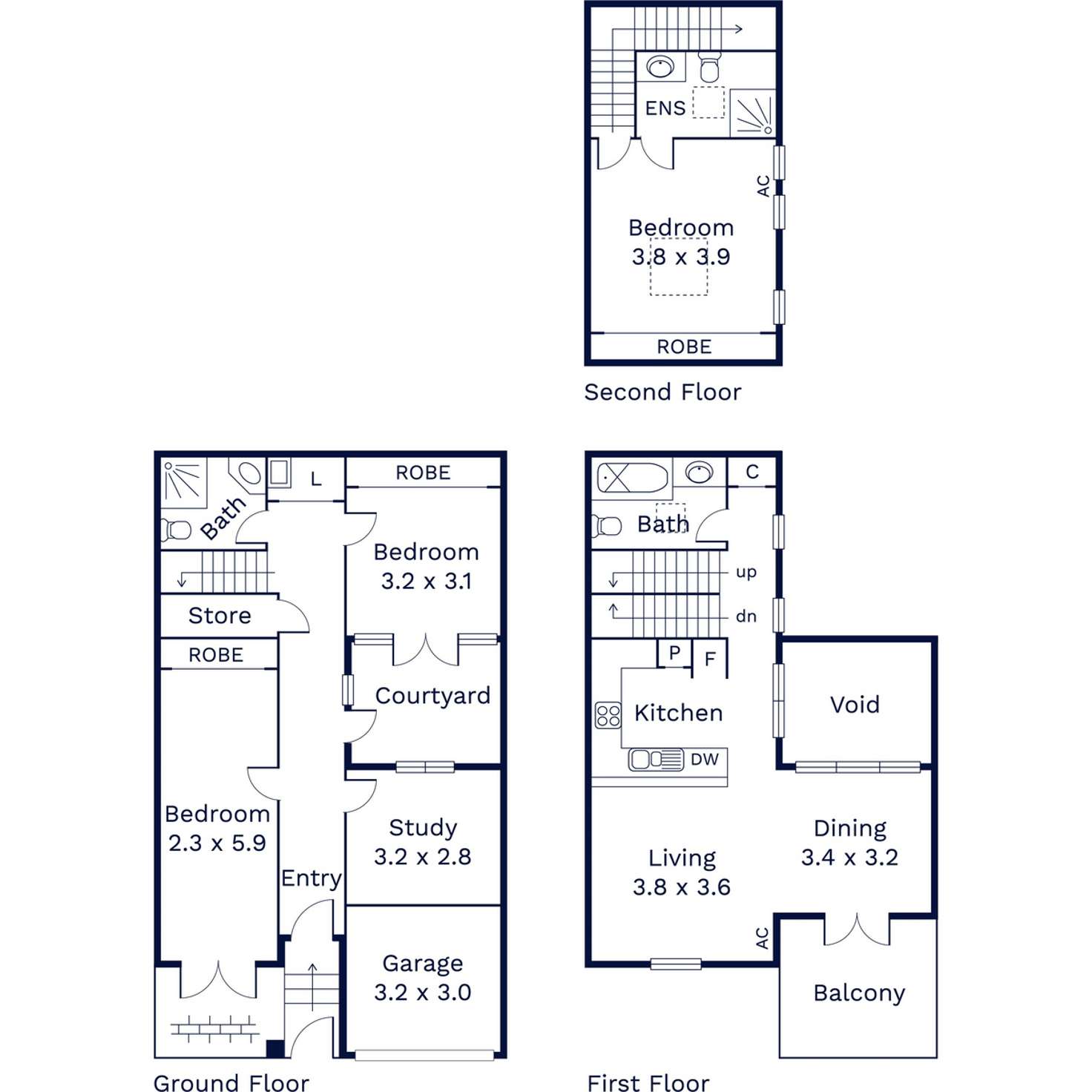 Floorplan of Homely townhouse listing, 15 McNamara Mews, Kensington VIC 3031