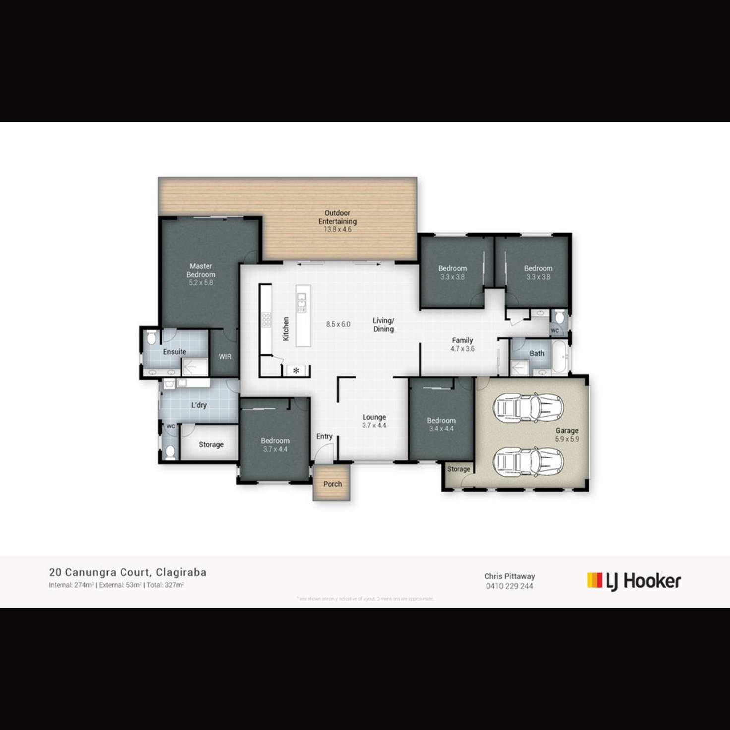 Floorplan of Homely acreageSemiRural listing, 20 Canungra Court, Clagiraba QLD 4211