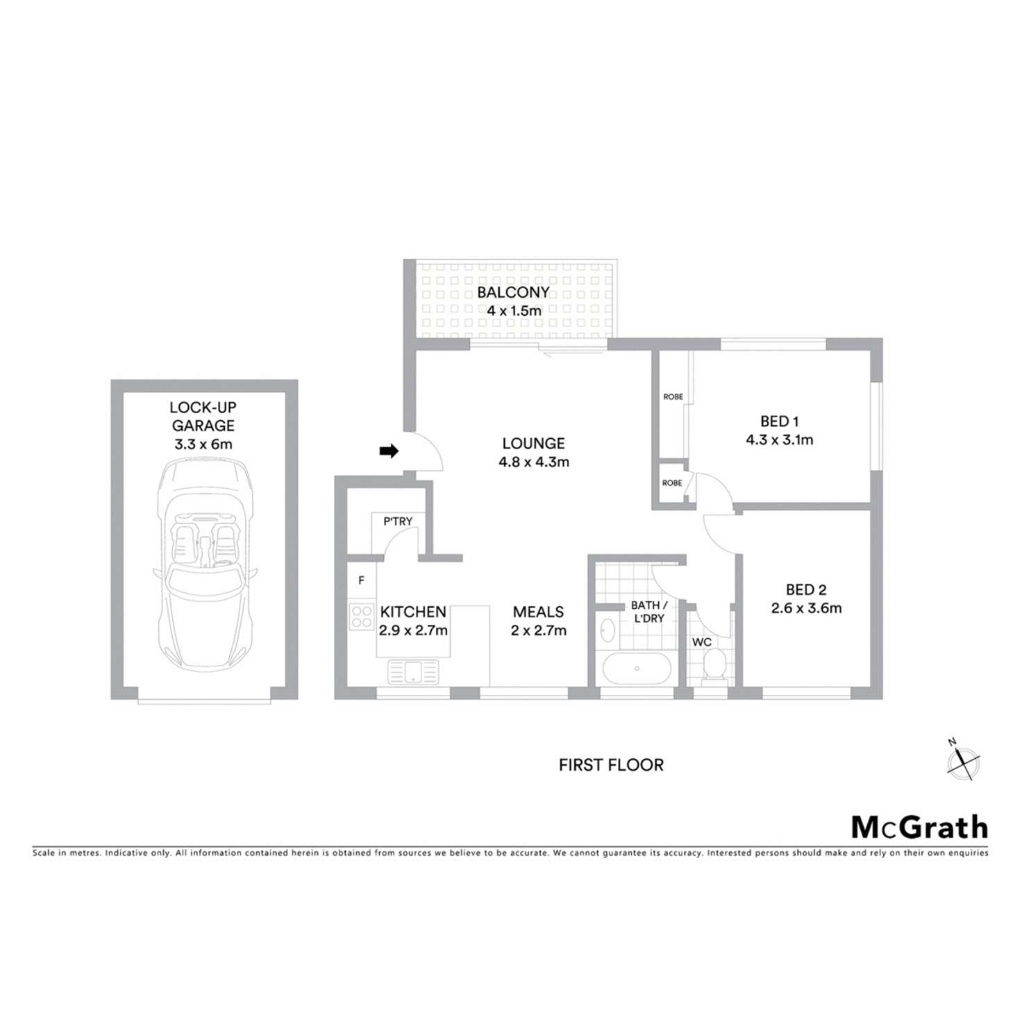 Floorplan of Homely apartment listing, 9/76 Swift Street, Ballina NSW 2478