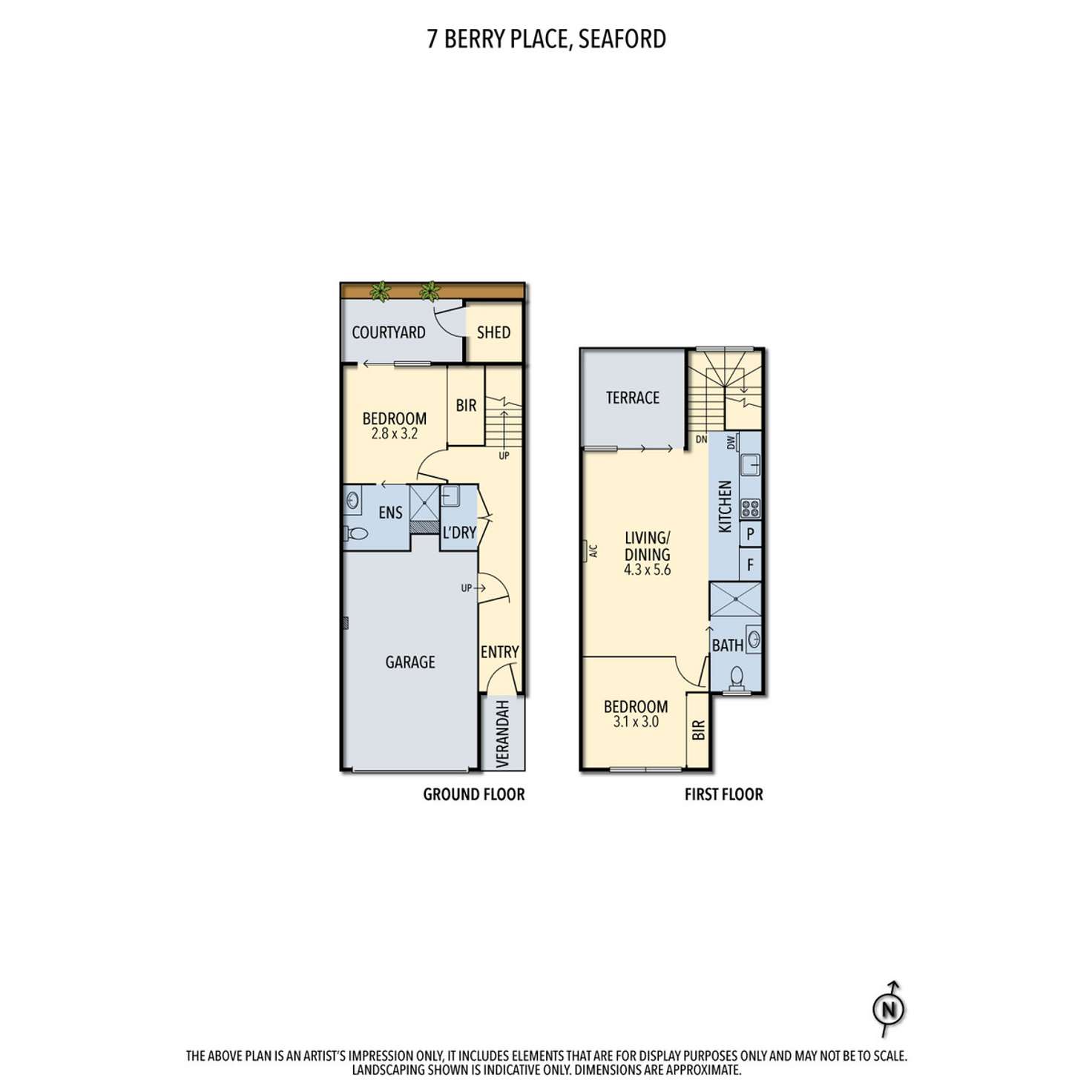 Floorplan of Homely townhouse listing, 7 Berry Place, Seaford VIC 3198