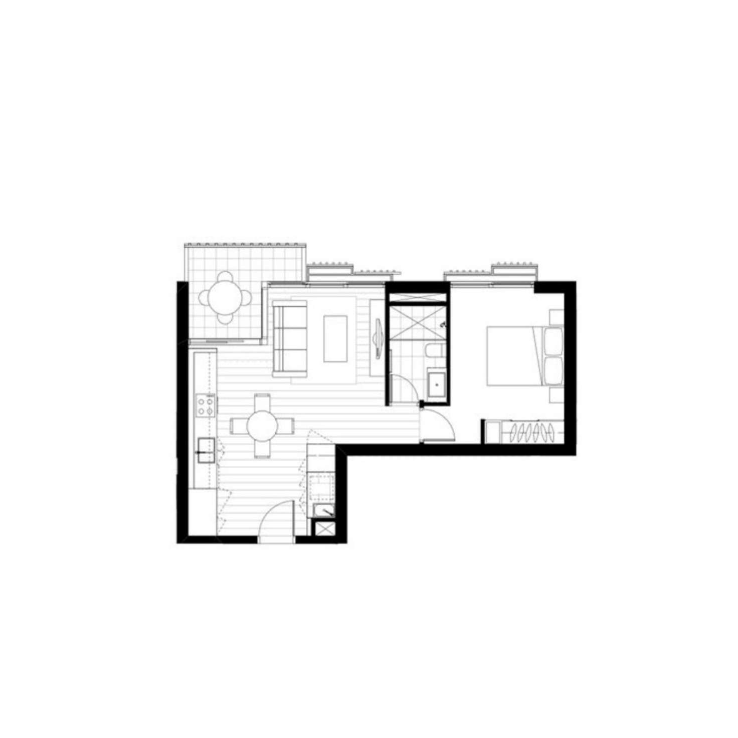 Floorplan of Homely unit listing, 407/59 O'connell Street, Kangaroo Point QLD 4169