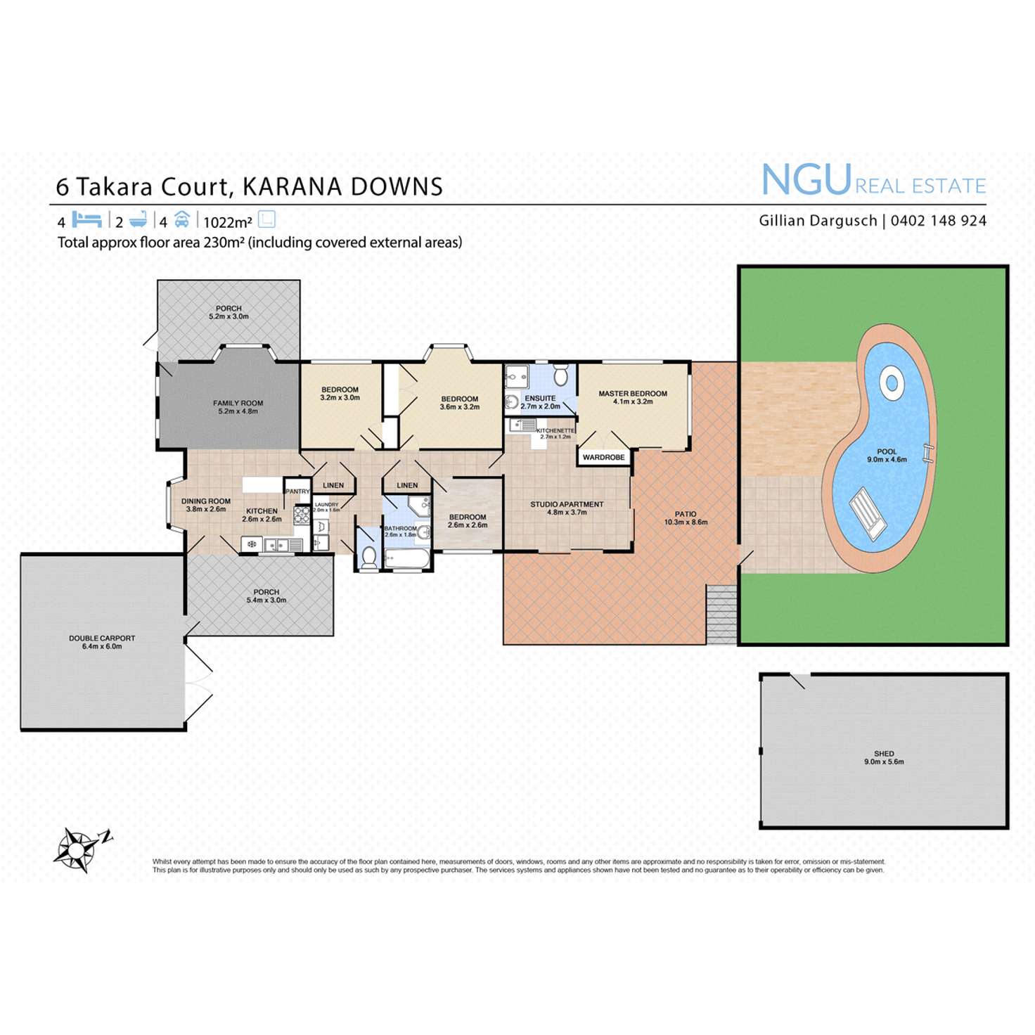 Floorplan of Homely house listing, 6 Takara Court, Karana Downs QLD 4306