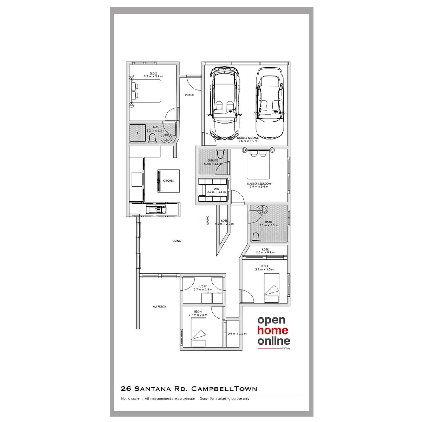 Floorplan of Homely house listing, 26 Santana Road, Campbelltown NSW 2560