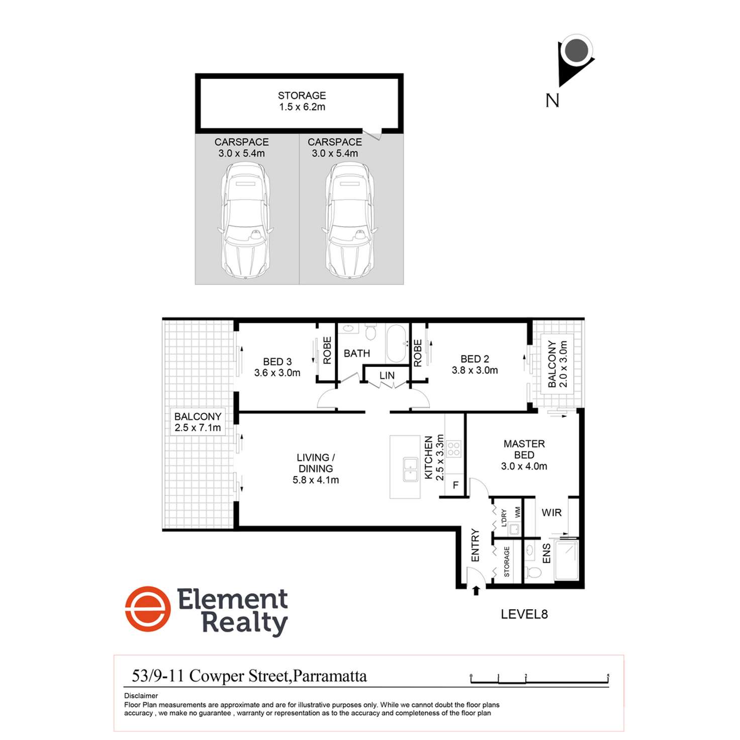 Floorplan of Homely apartment listing, 53/9-11 Cowper Street, Parramatta NSW 2150