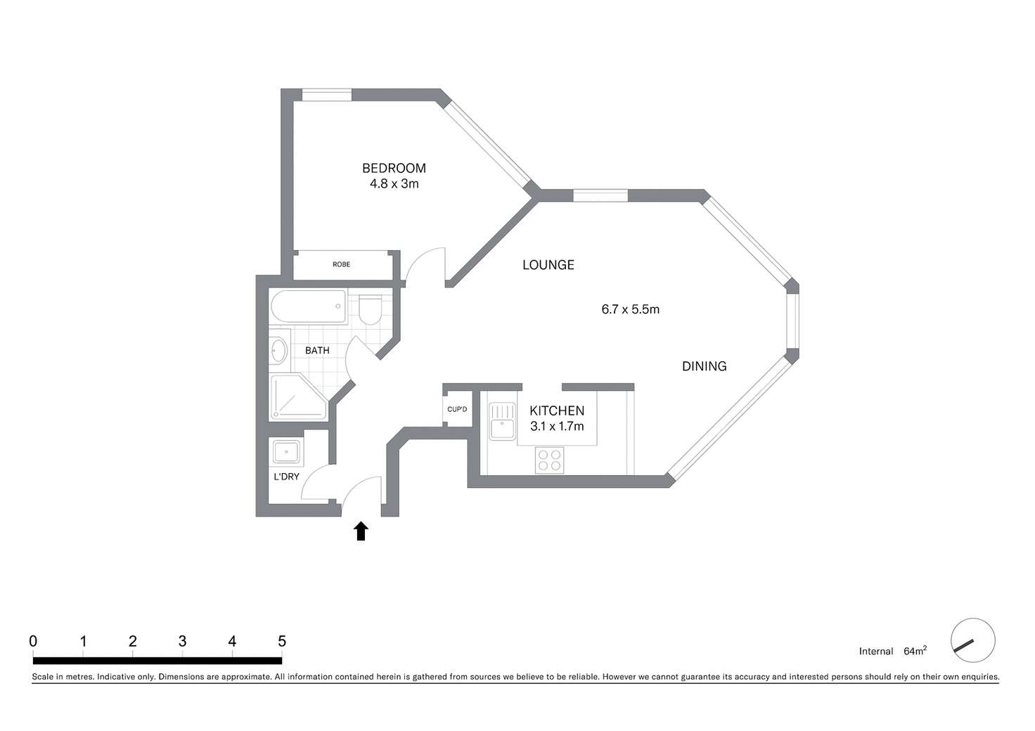 Floorplan of Homely apartment listing, 1102/98 Gloucester Street, Sydney NSW 2000