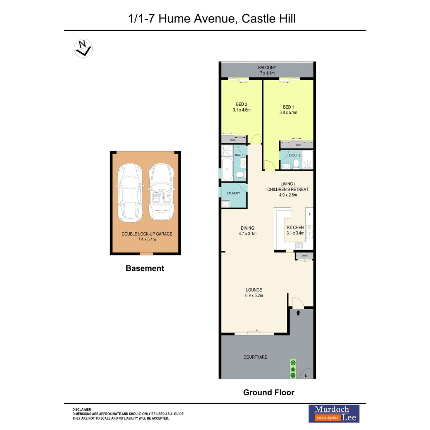 Floorplan of Homely apartment listing, 1/1-7 Hume Avenue, Castle Hill NSW 2154