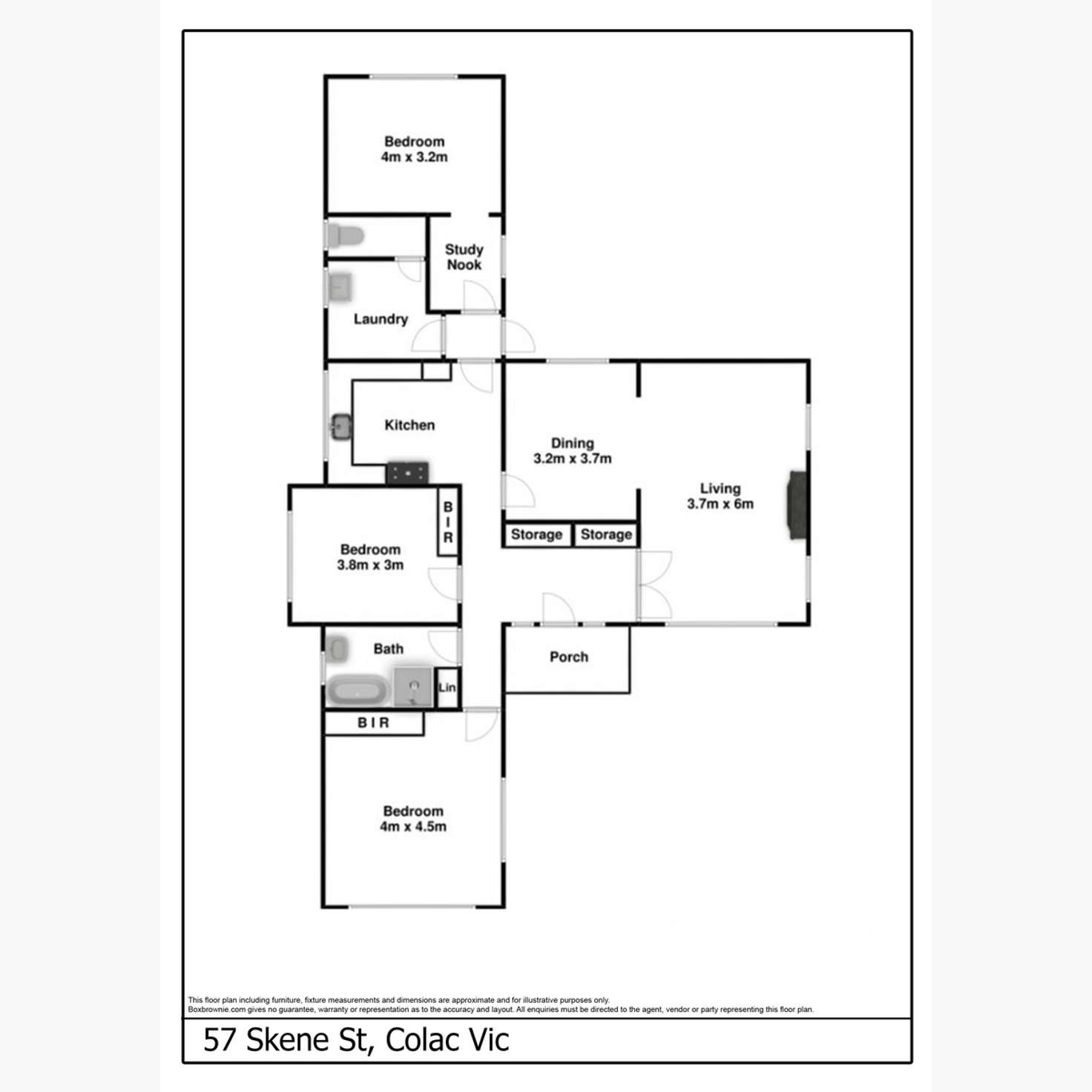 Floorplan of Homely house listing, 57 Skene Street, Colac VIC 3250