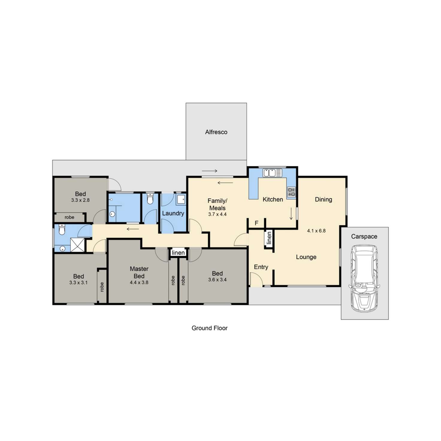 Floorplan of Homely house listing, 2A Shirlow Avenue, Rye VIC 3941