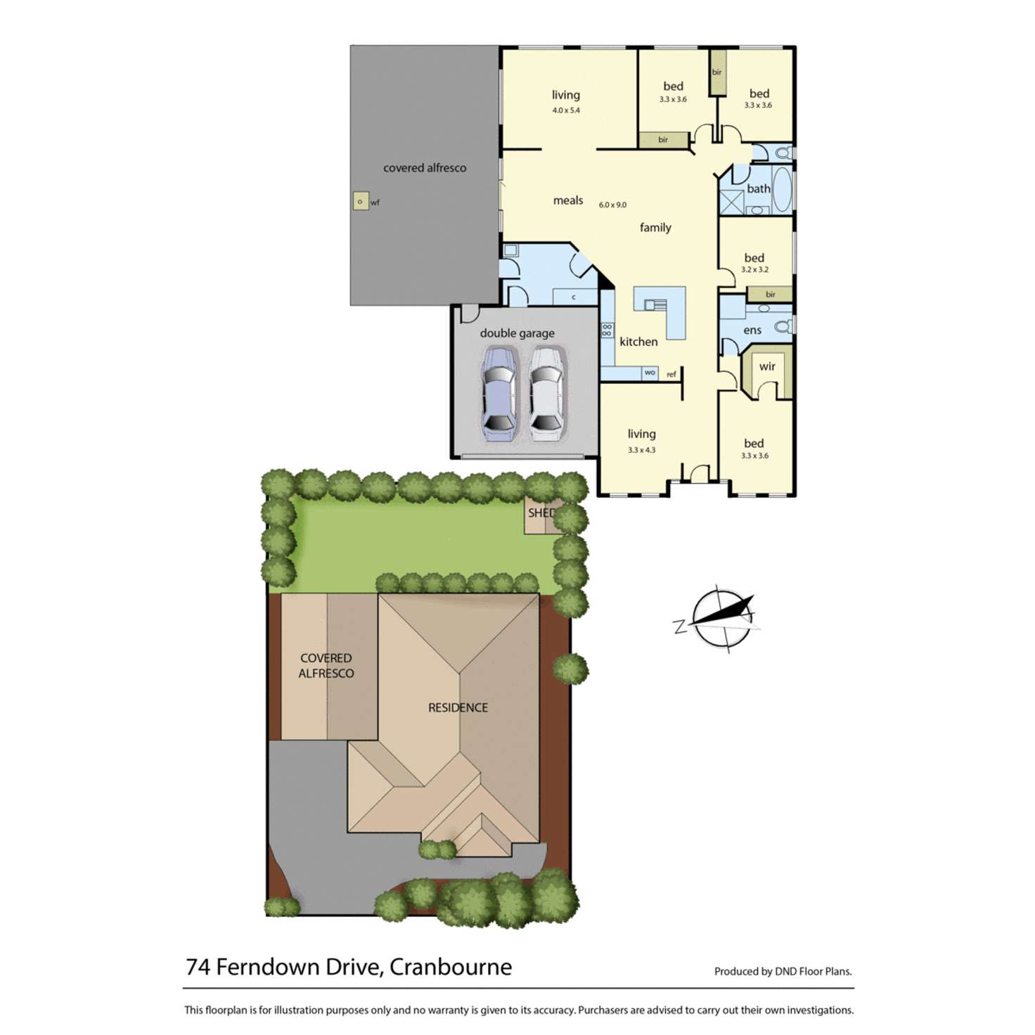 Floorplan of Homely house listing, 74 Ferndown Drive, Cranbourne VIC 3977