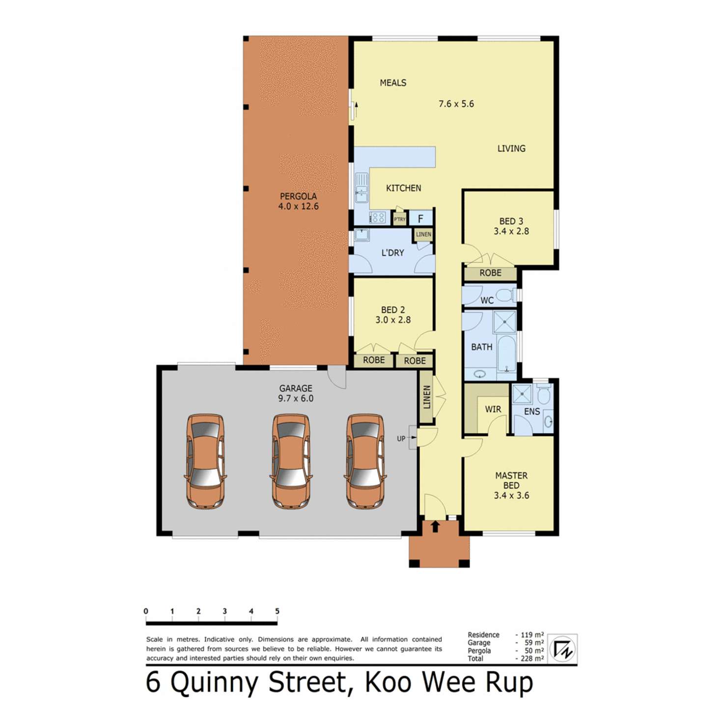 Floorplan of Homely house listing, 6 Quinny Street, Koo Wee Rup VIC 3981