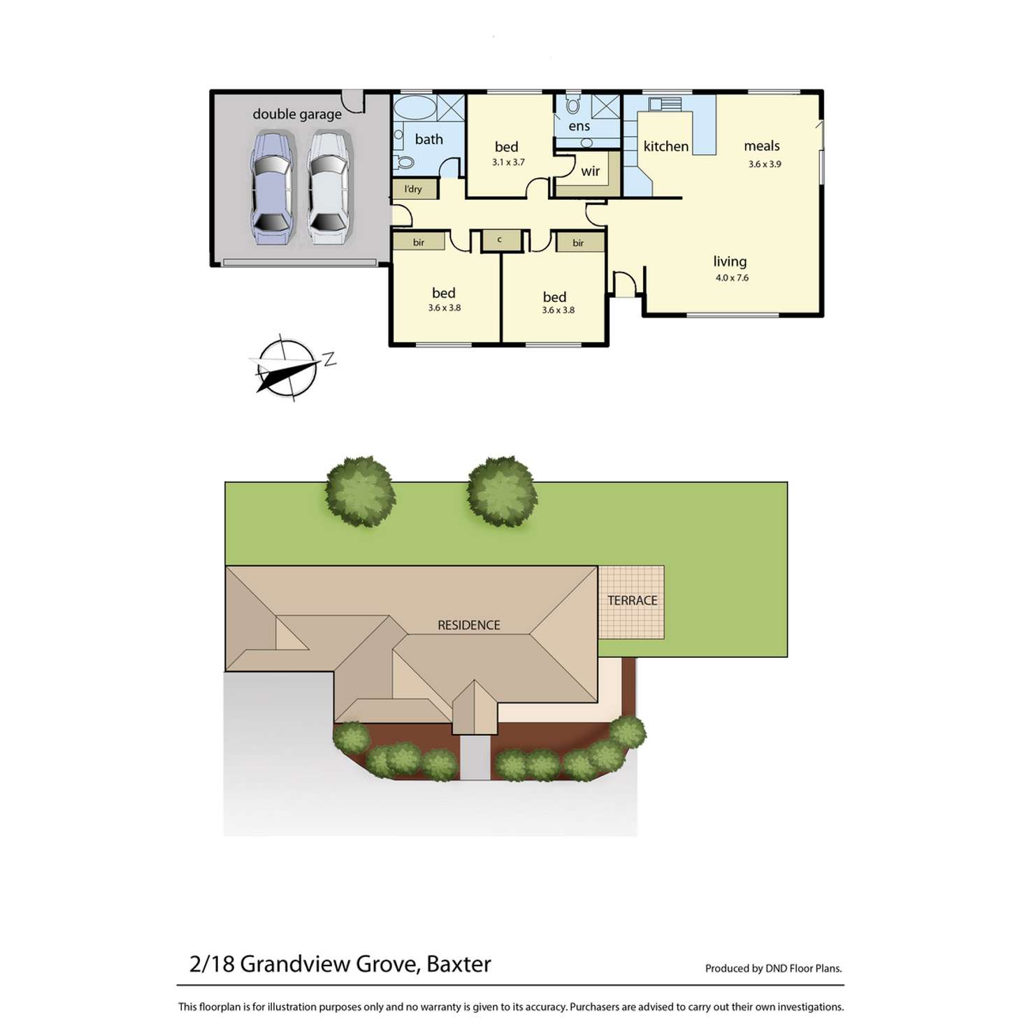 Floorplan of Homely unit listing, 2/18 Grandview Grove, Baxter VIC 3911