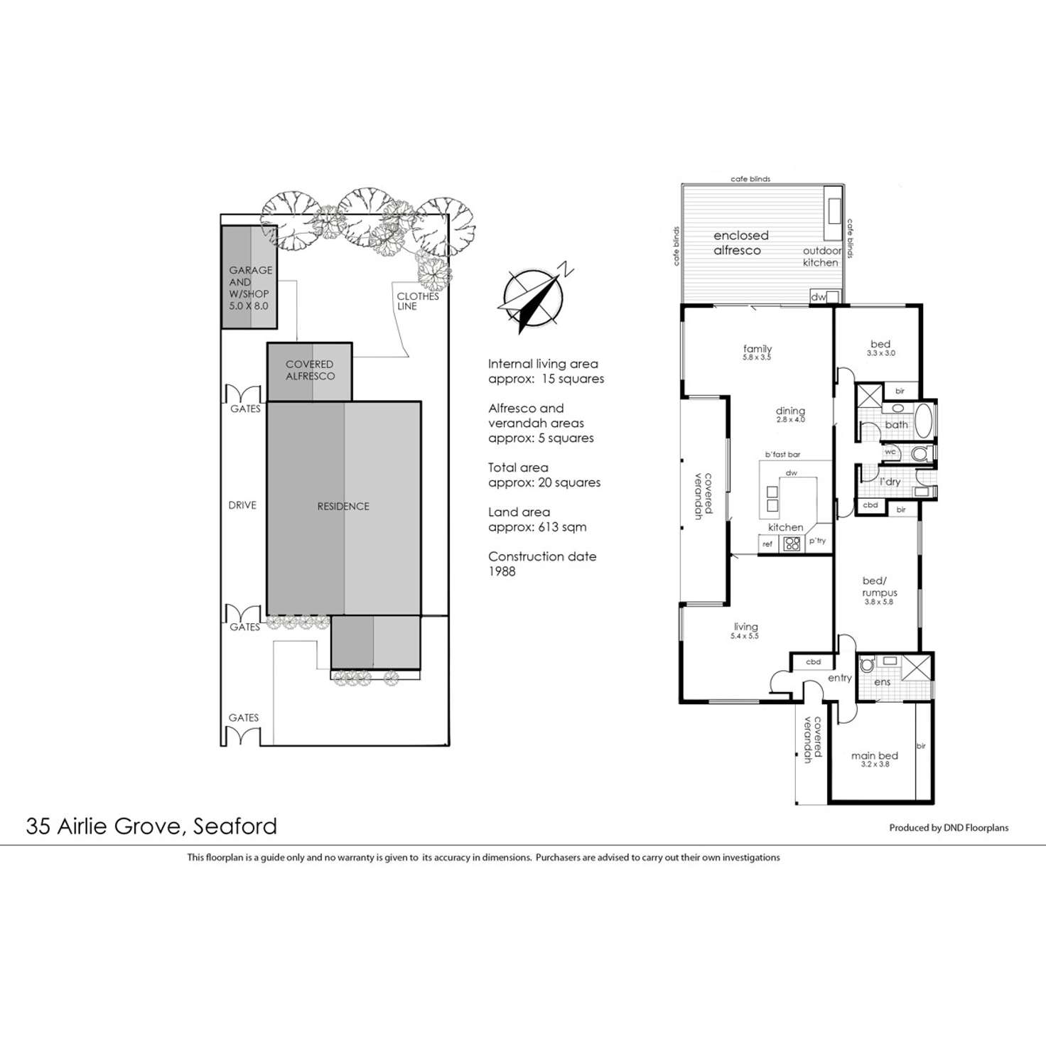 Floorplan of Homely house listing, 35 Airlie Grove, Seaford VIC 3198