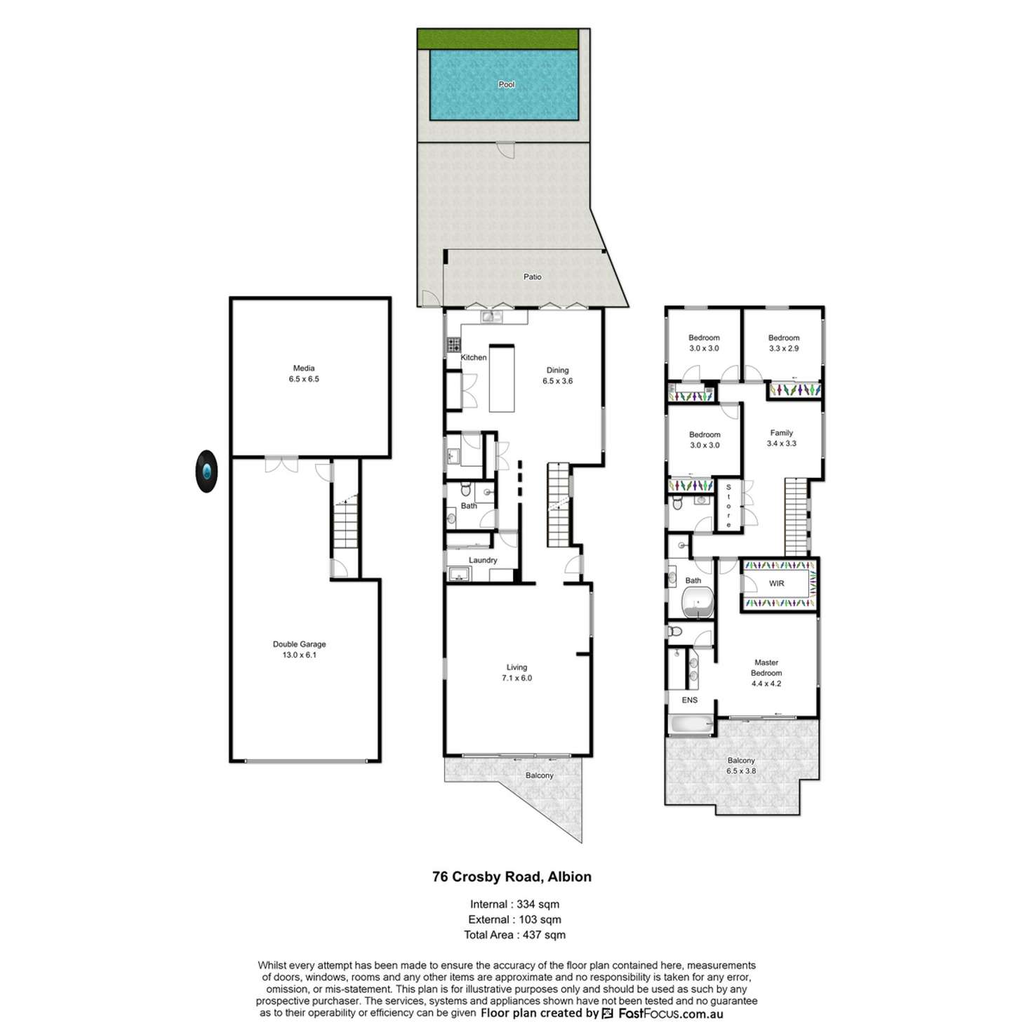 Floorplan of Homely house listing, 76 Crosby Road, Albion QLD 4010
