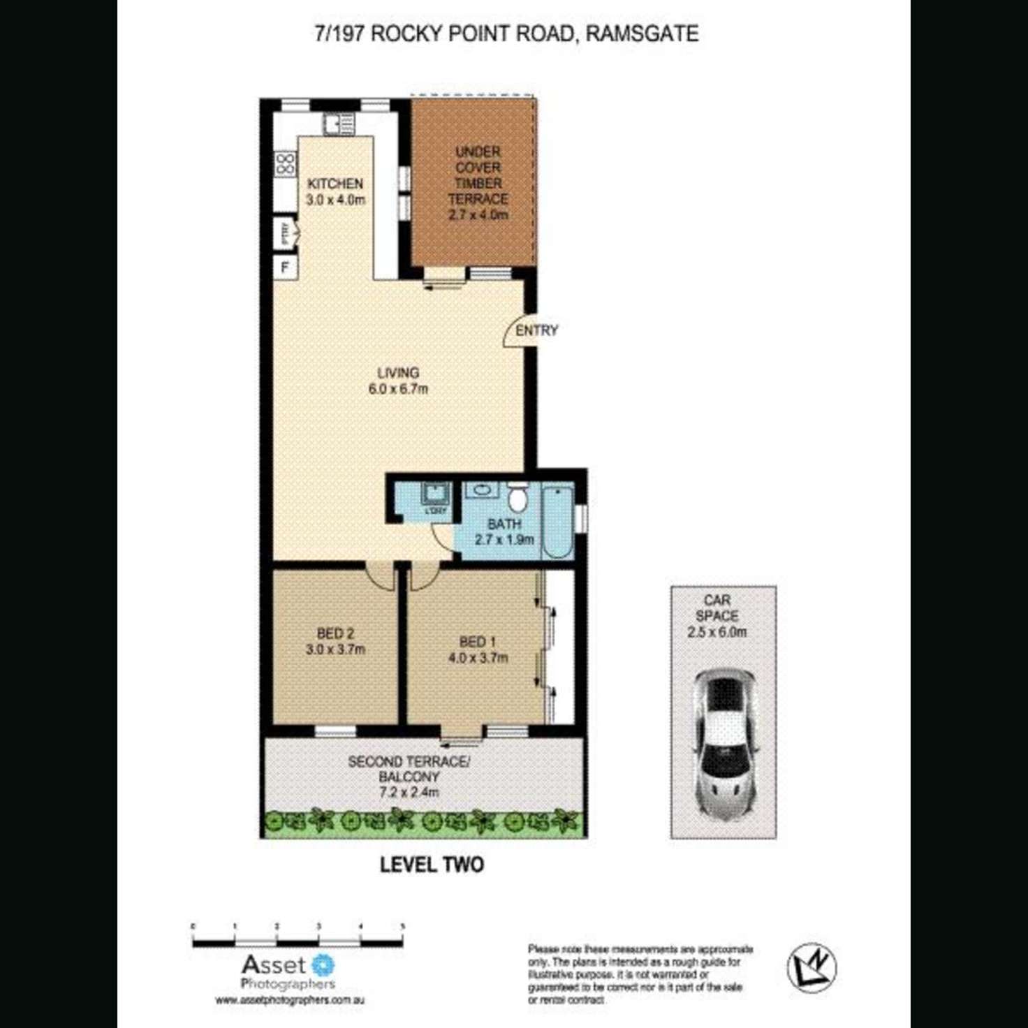 Floorplan of Homely unit listing, 7/197 Rocky Point Road, Ramsgate NSW 2217