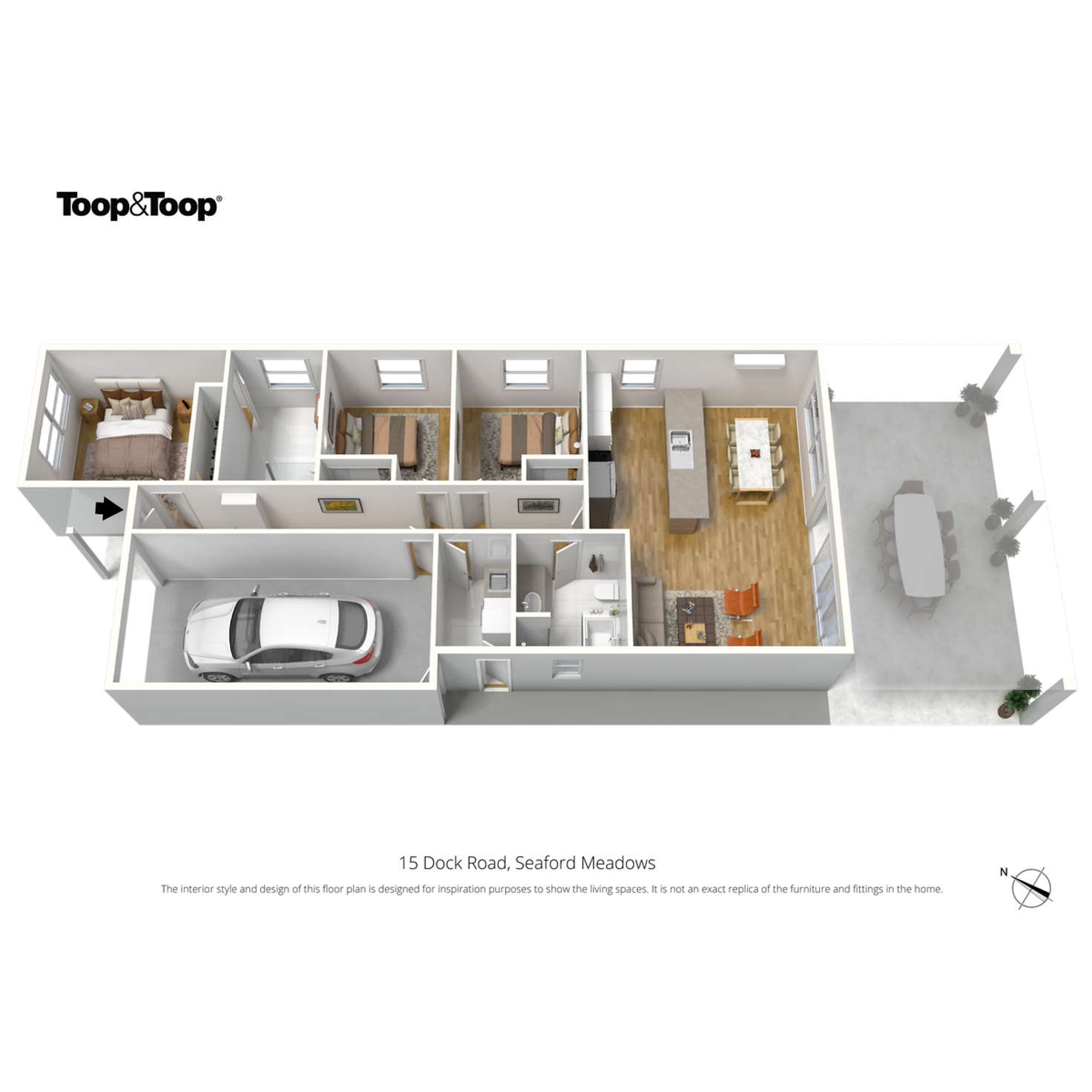 Floorplan of Homely house listing, 15 Dock Road, Seaford Meadows SA 5169
