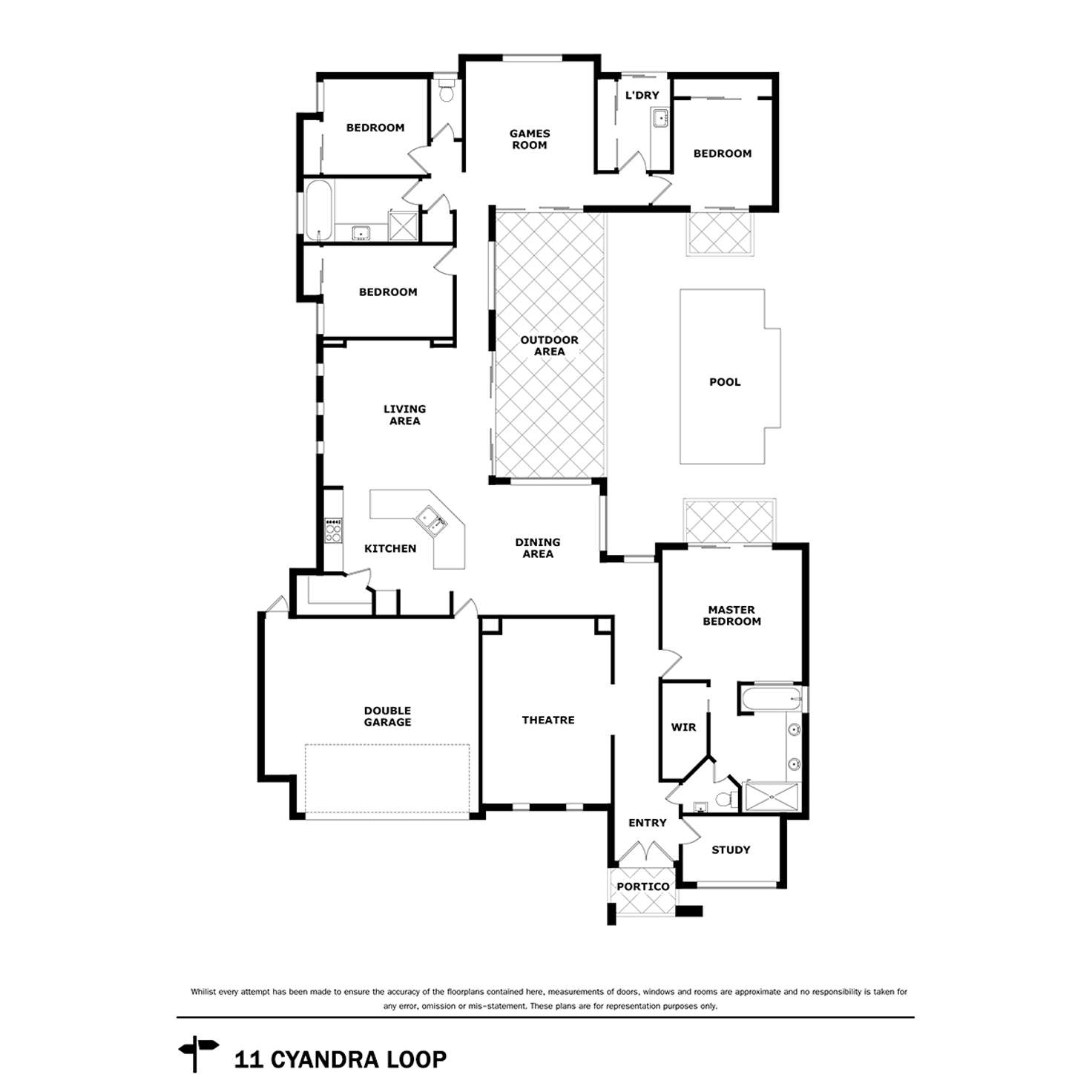 Floorplan of Homely house listing, 11 Cyandra Loop, Banksia Grove WA 6031