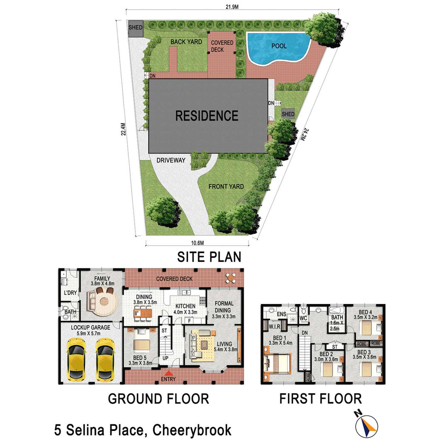 Floorplan of Homely house listing, 5 Selina Place, Cherrybrook NSW 2126
