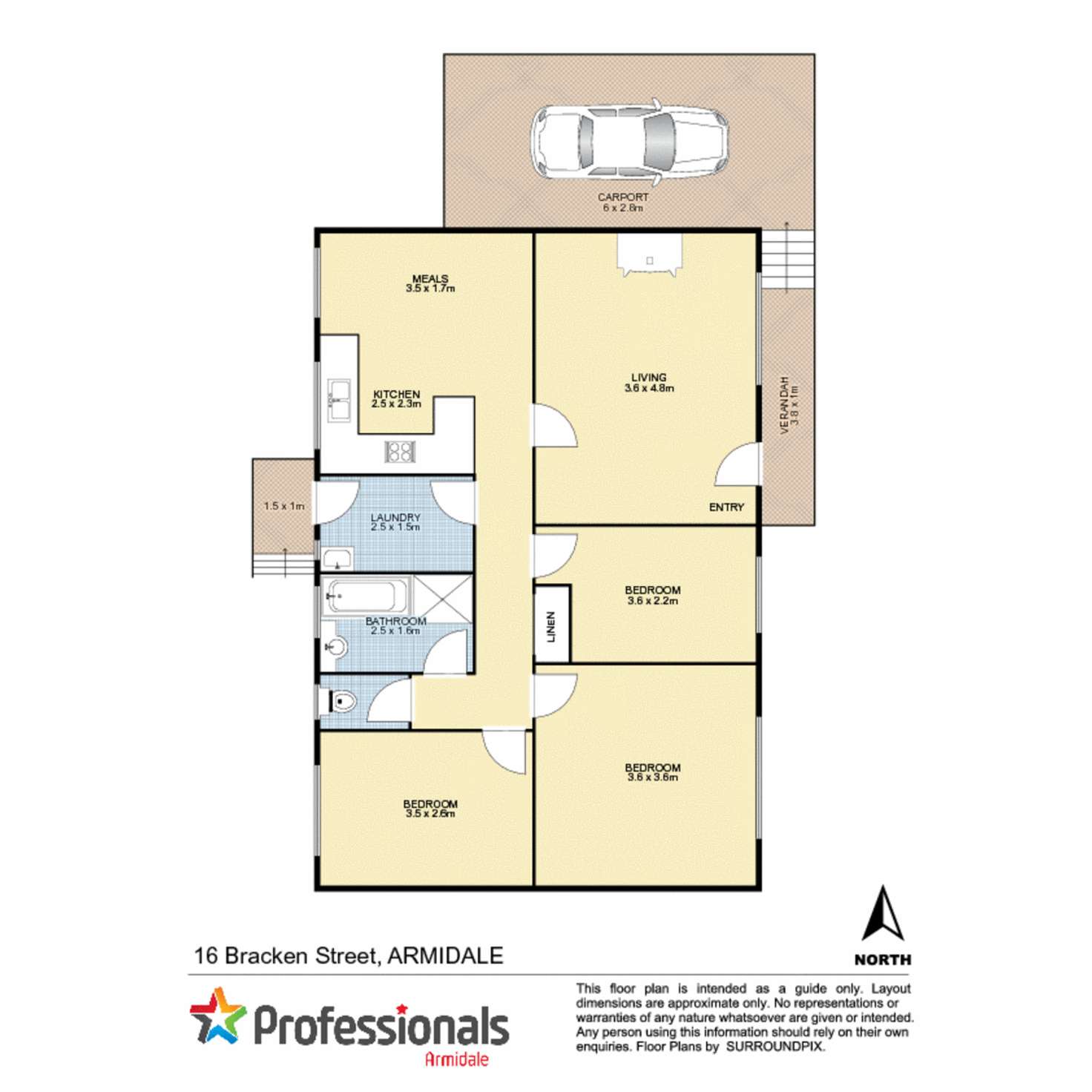 Floorplan of Homely house listing, 16 Bracken Street, Armidale NSW 2350