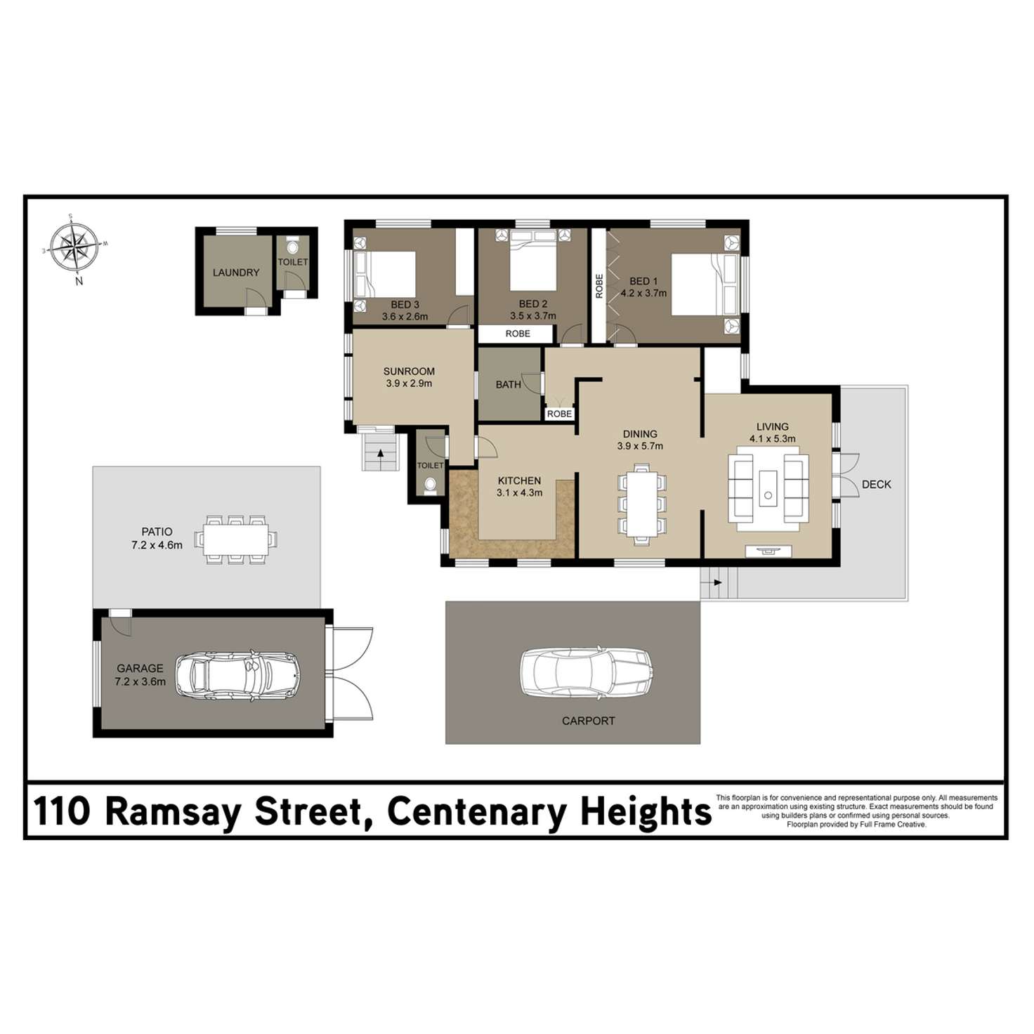 Floorplan of Homely house listing, 110 Ramsay Street, Centenary Heights QLD 4350