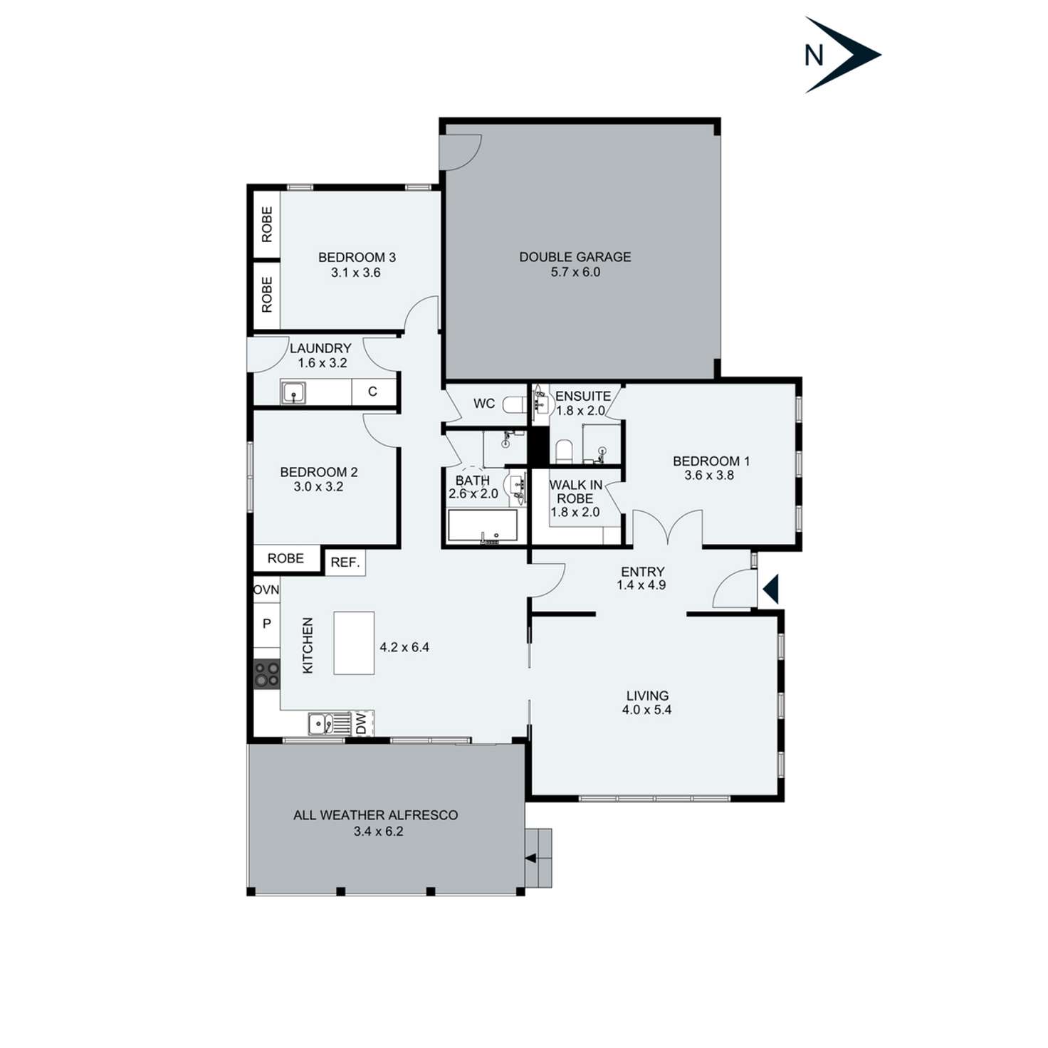 Floorplan of Homely house listing, 8 Lea Way, Rosebud VIC 3939