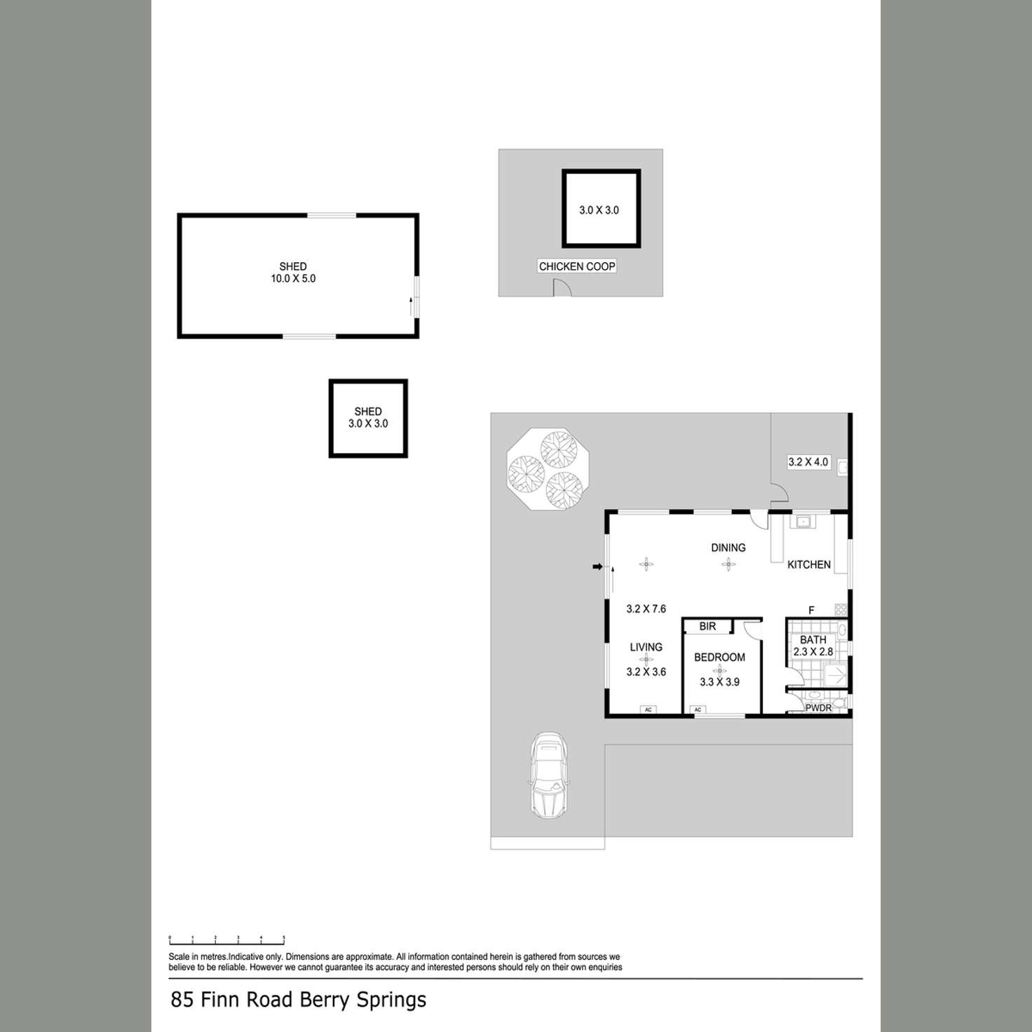 Floorplan of Homely acreageSemiRural listing, 3/85 Finn, Berry Springs NT 838