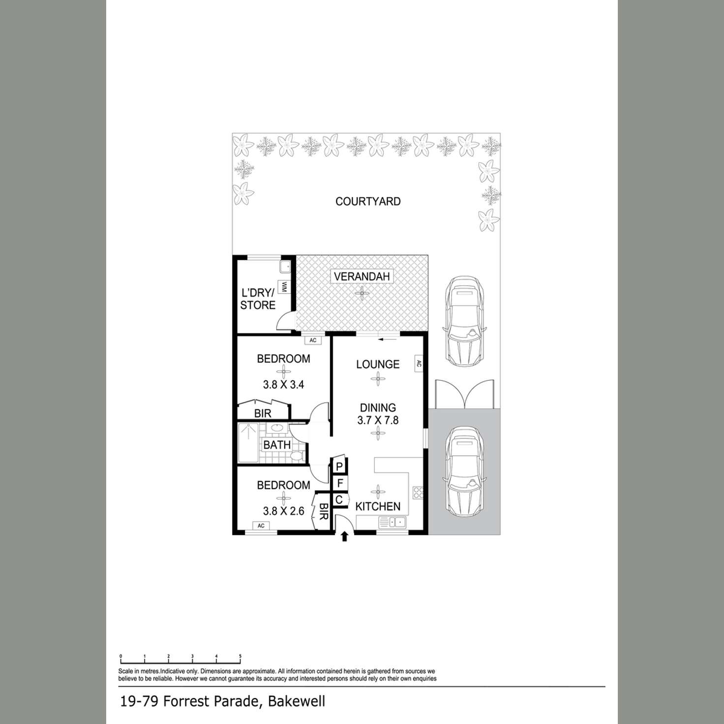 Floorplan of Homely flat listing, 19/79 Forrest Parade, Bakewell NT 832