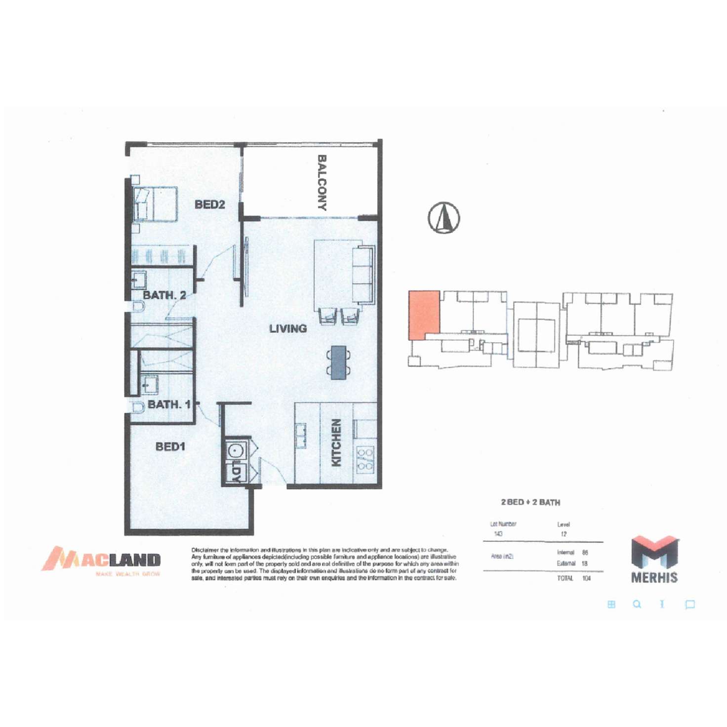 Floorplan of Homely apartment listing, 1105/196 Stacey, Bankstown NSW 2200