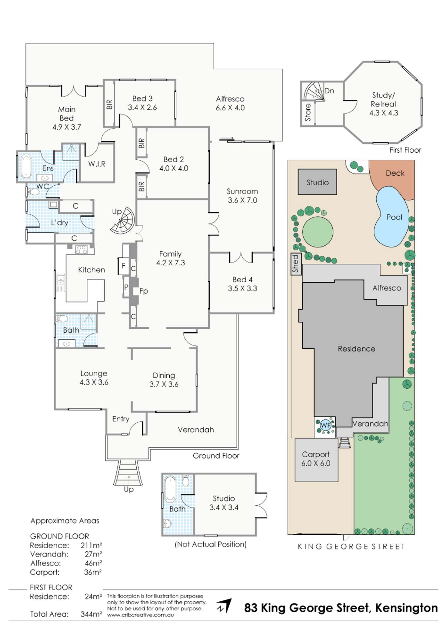 Floorplan of Homely house listing, 83 King George Street, Kensington WA 6151