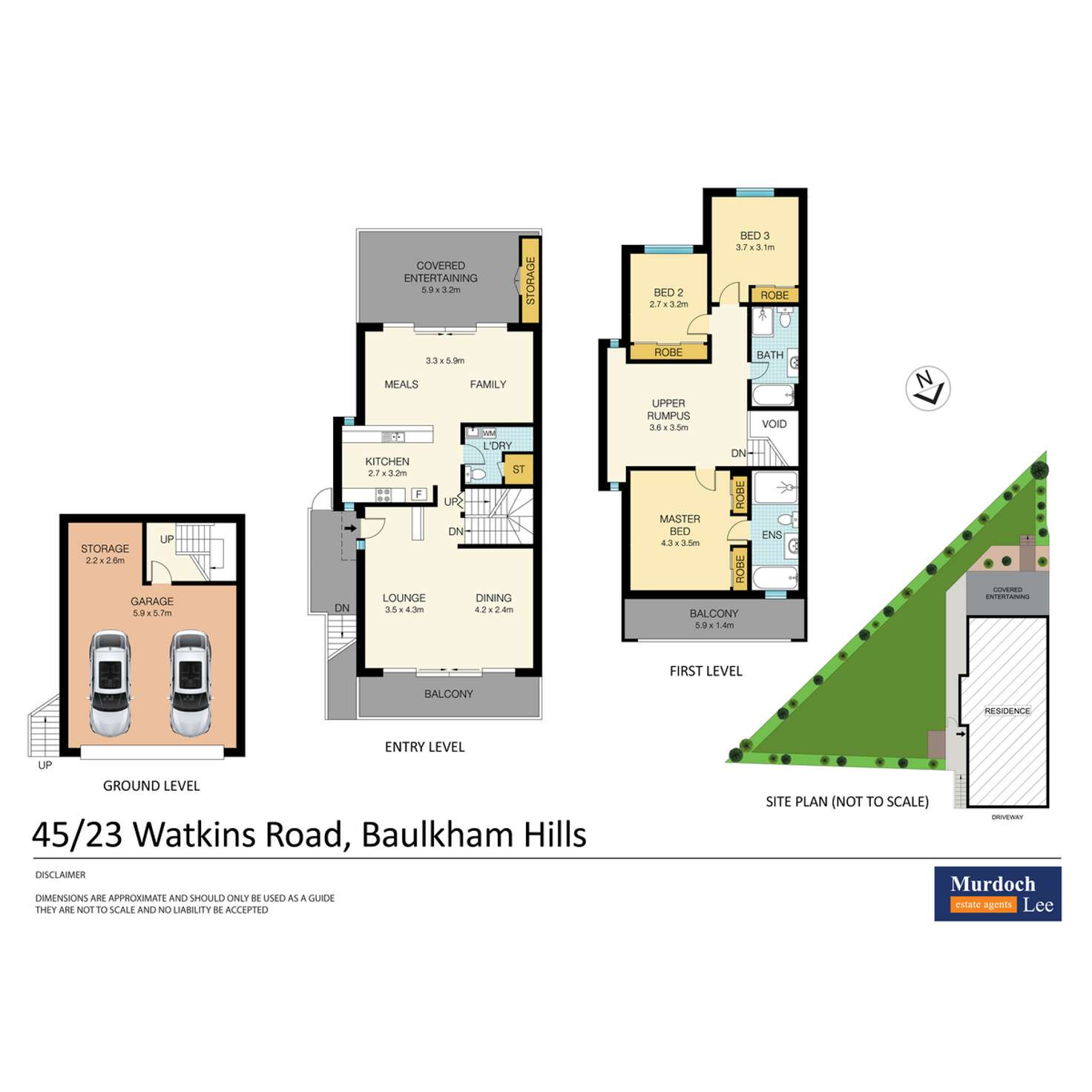Floorplan of Homely townhouse listing, 45/23 Watkins Road, Baulkham Hills NSW 2153