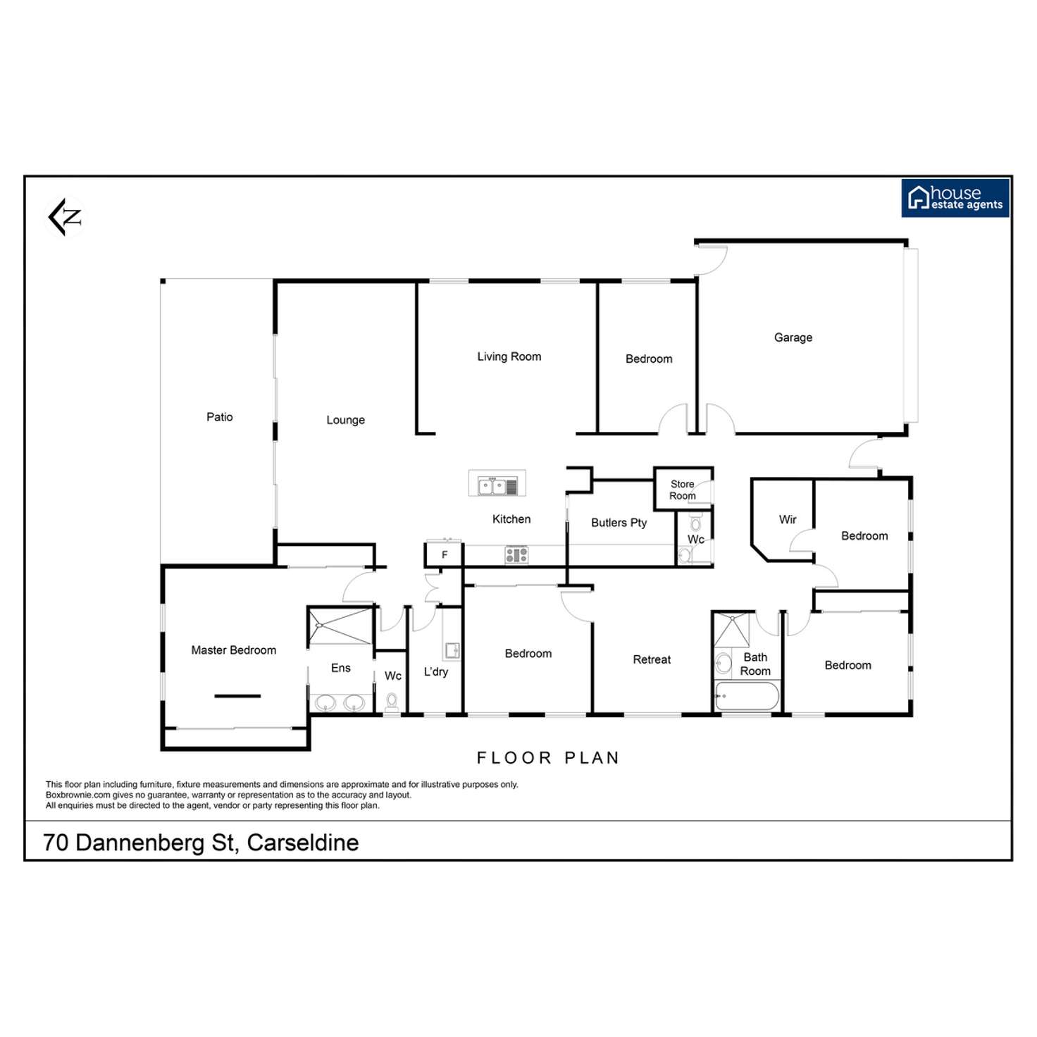 Floorplan of Homely house listing, 70 Dannenberg Street, Carseldine QLD 4034