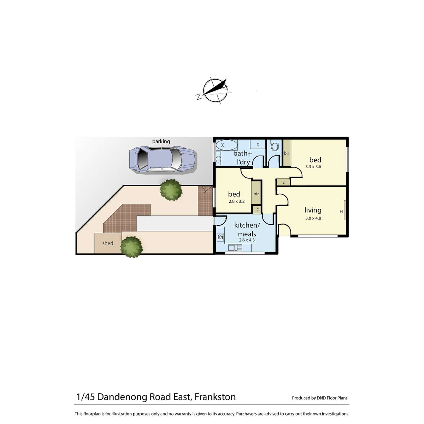 Floorplan of Homely unit listing, 1/45 Dandenong Road East, Frankston VIC 3199