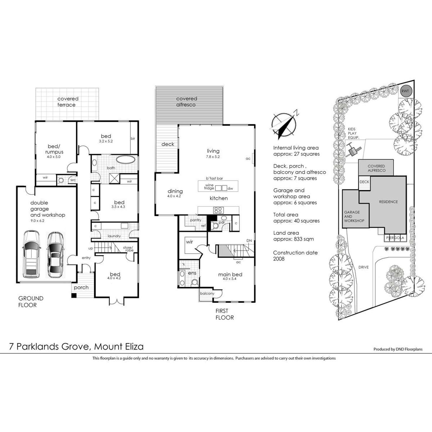 Floorplan of Homely house listing, 7 Parklands Grove, Mount Eliza VIC 3930