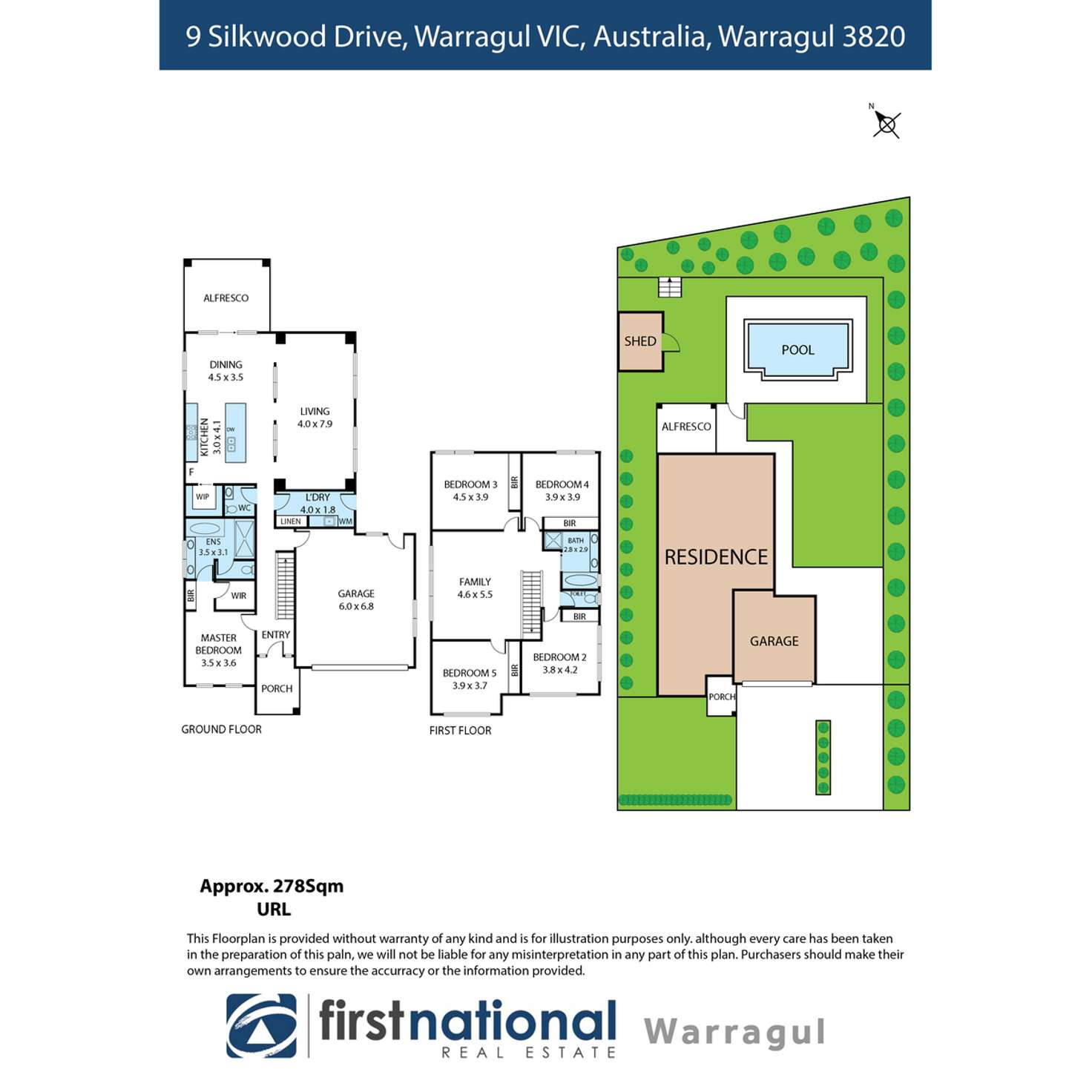 Floorplan of Homely house listing, 9 Silkwood Drive, Warragul VIC 3820