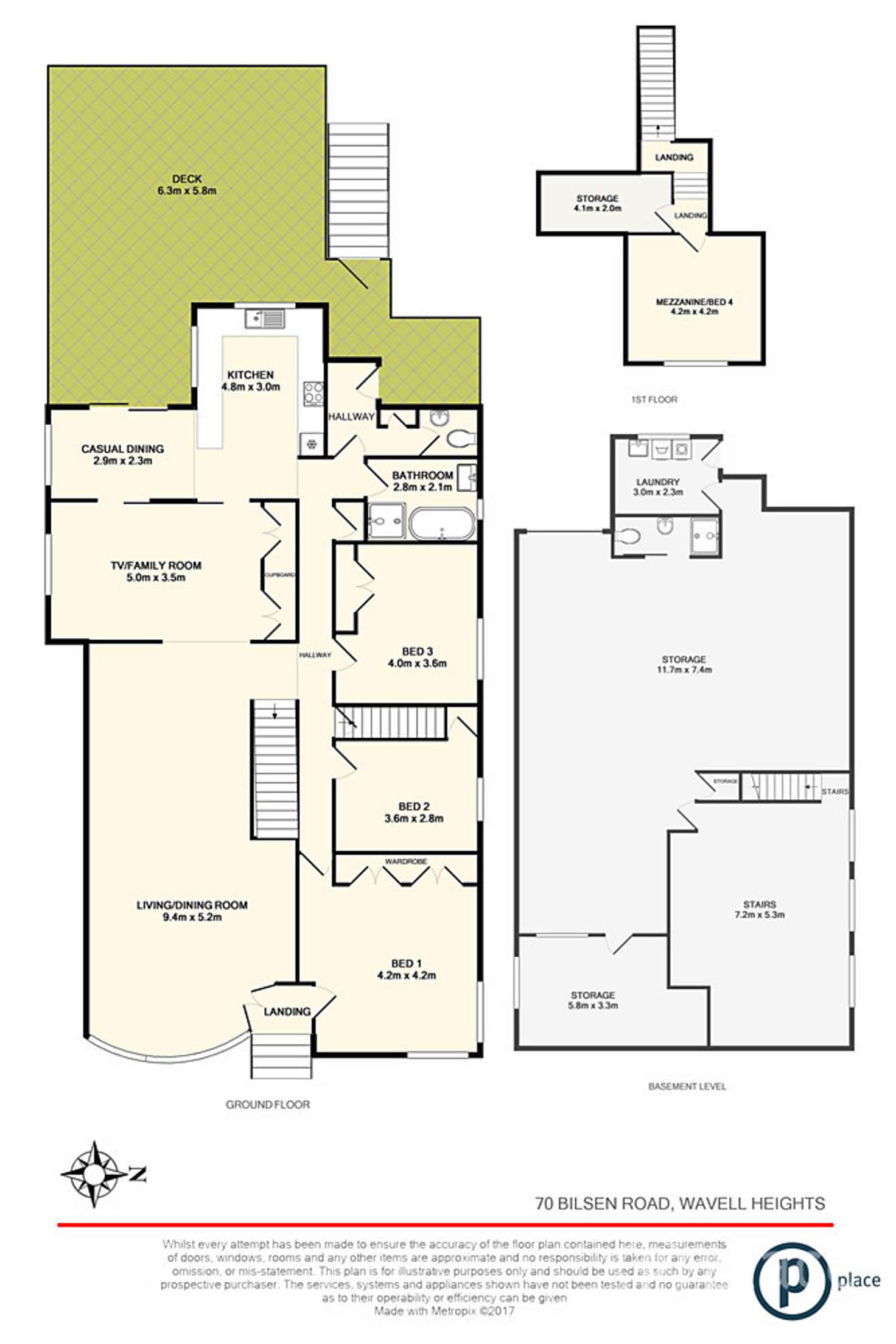 Floorplan of Homely house listing, 70 Bilsen Road, Wavell Heights QLD 4012
