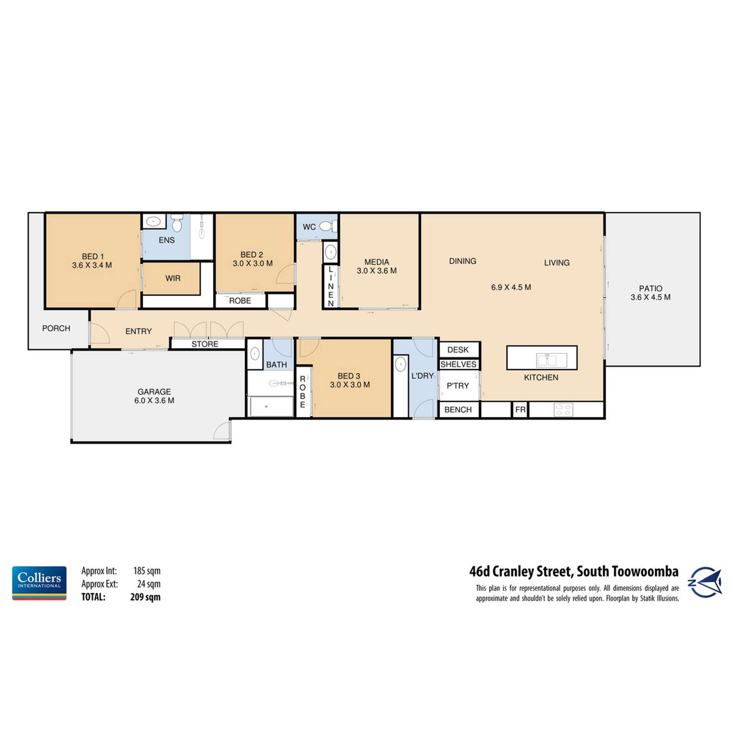 Floorplan of Homely house listing, 46D Cranley Street, South Toowoomba QLD 4350